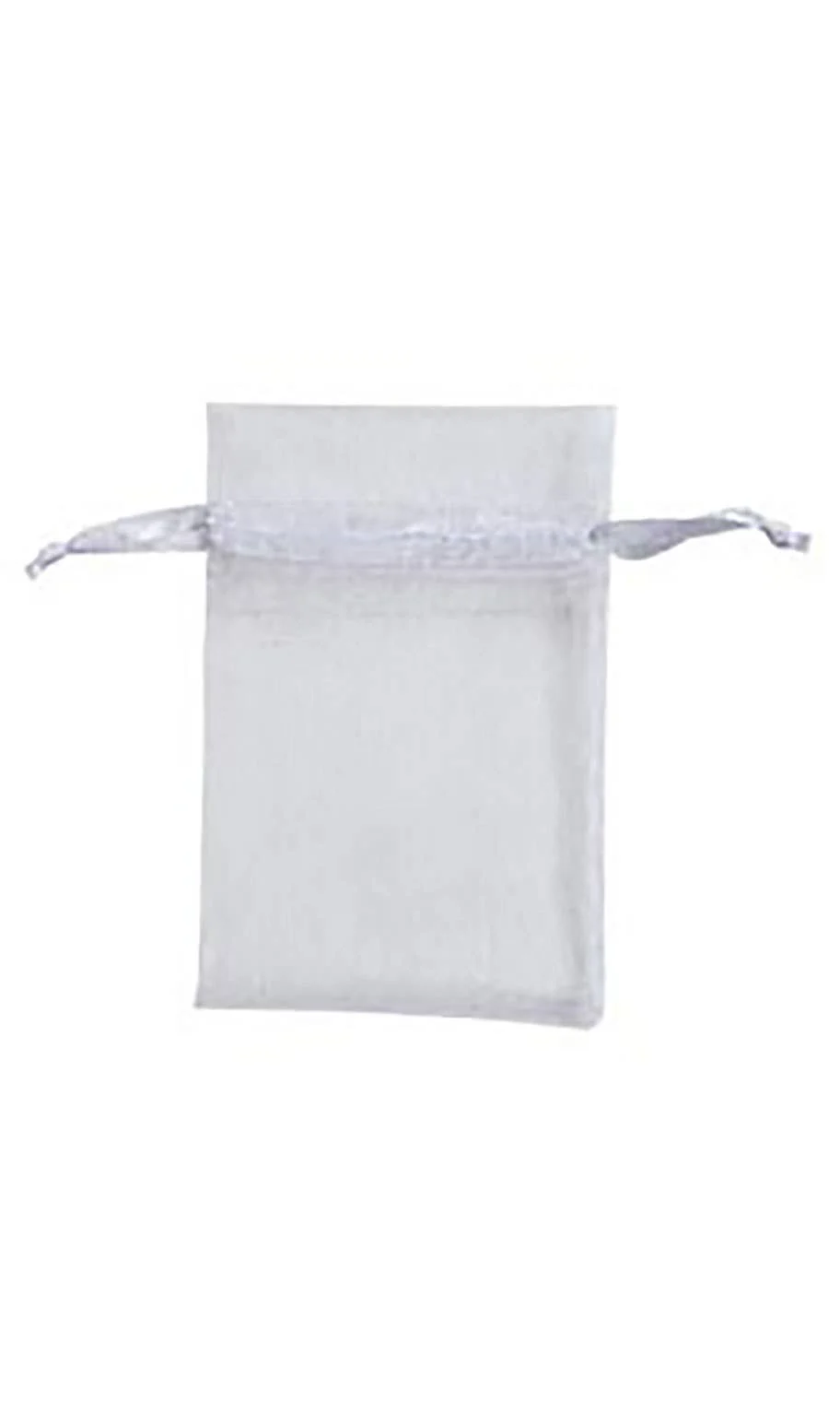 Organza Drawstring Pouch: White / Pack of 10 / 2" x 3"