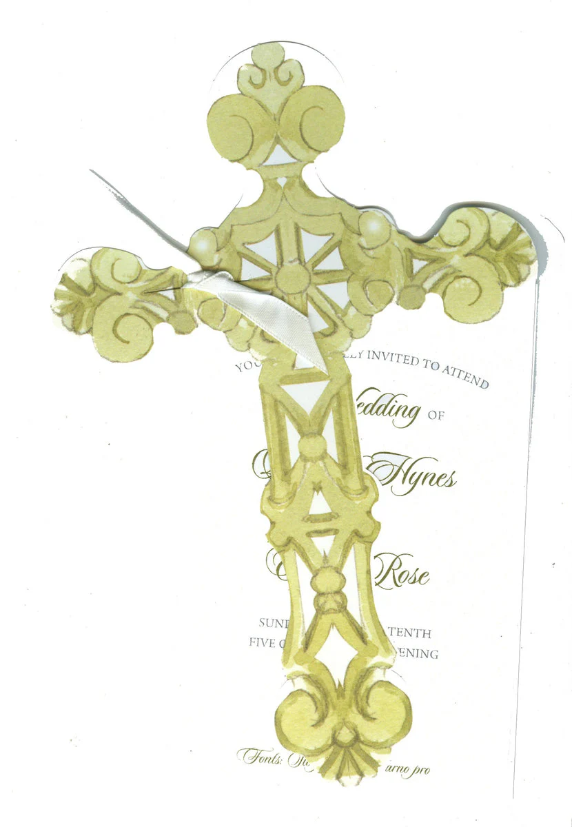Ornate Cross Greeting Card