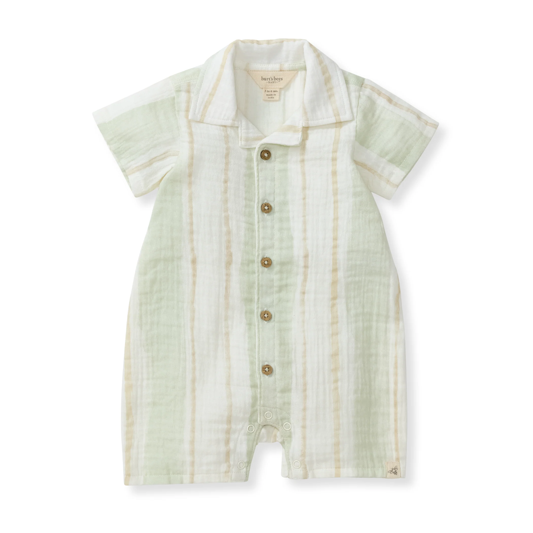 Pacific Stripe Baby Boy Romper: 3M