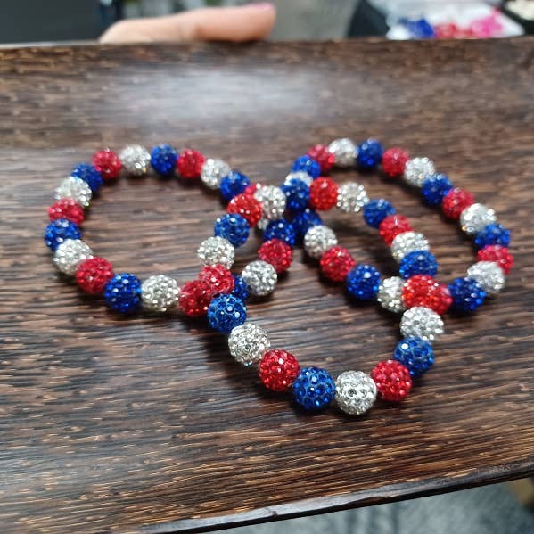Patriotic Bling Stretchy Bracelet - Image 4