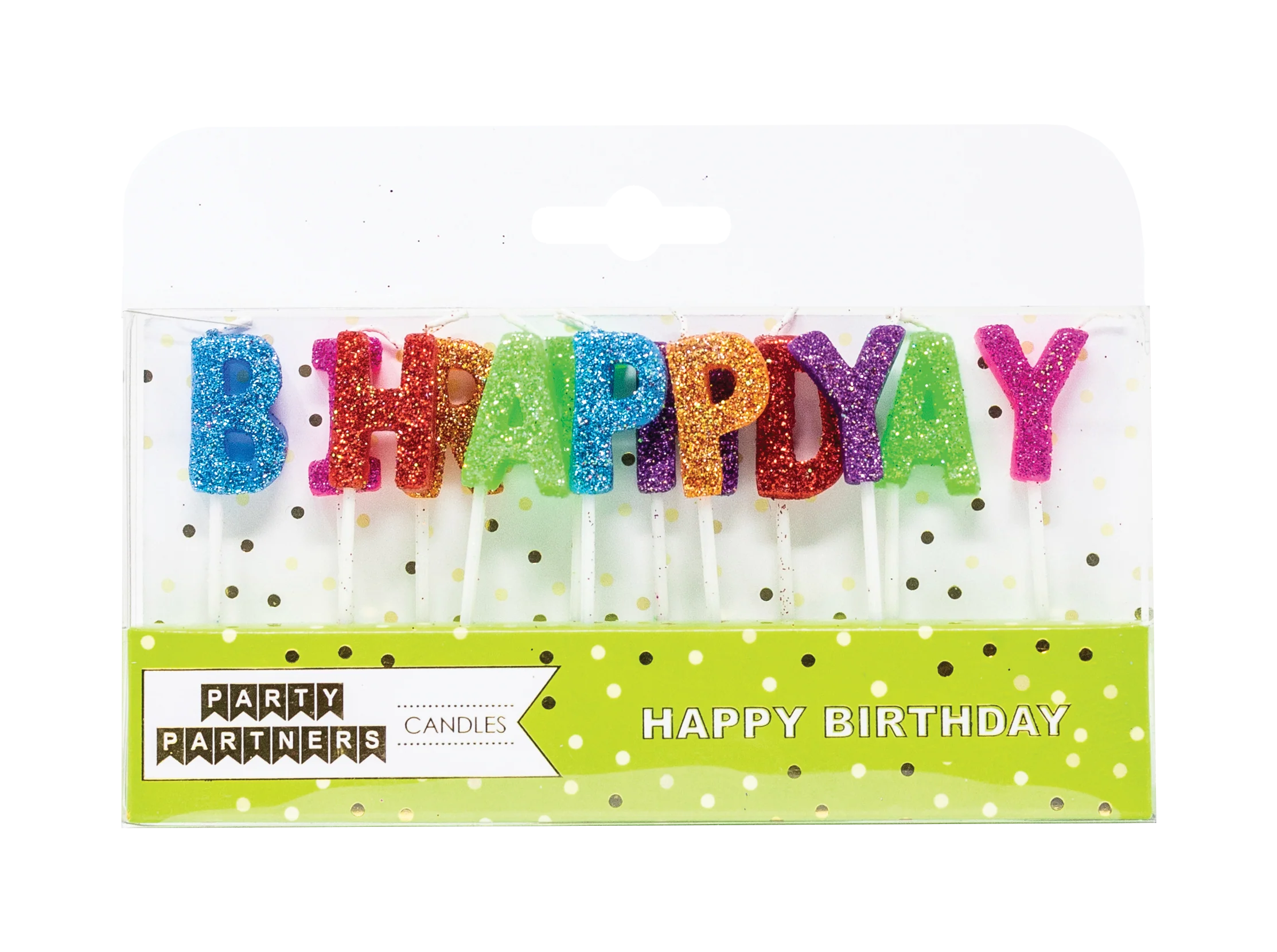 Glitter Happy Birthday Candle Set - Image 2