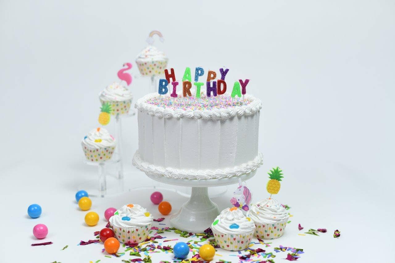 Glitter Happy Birthday Candle Set - Image 6