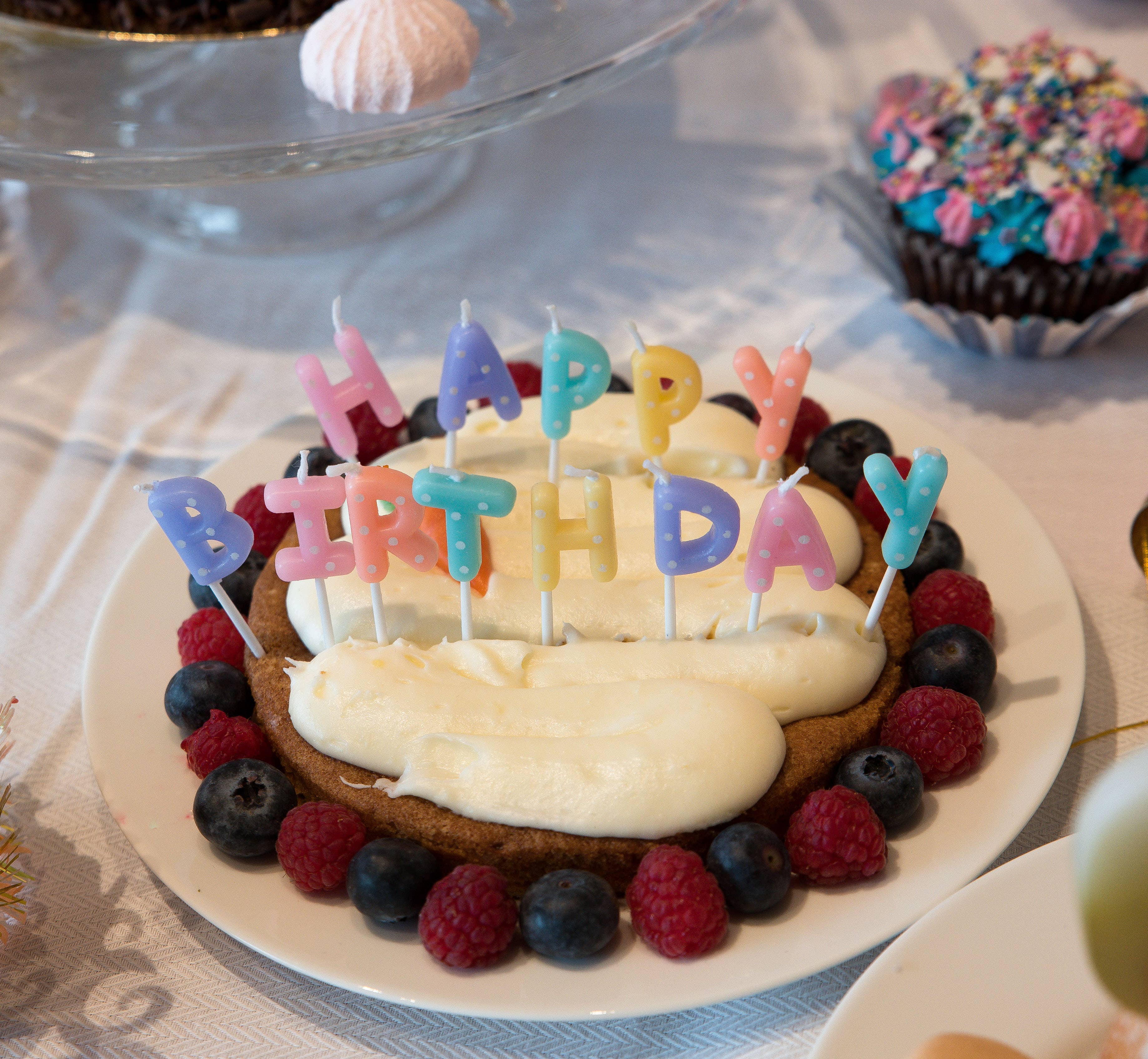 Happy Birthday Pastel Dotted Letter Candle Set - Image 2