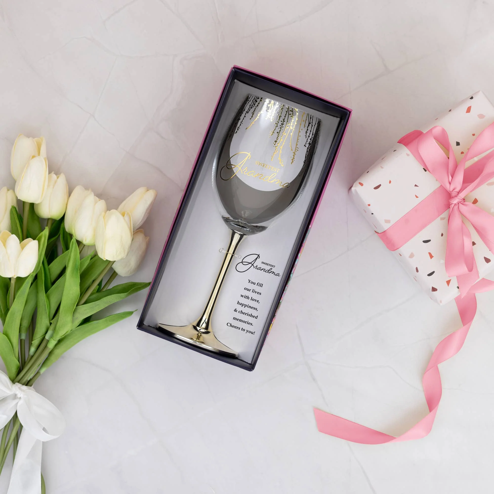 Grandma - Gift Boxed 19 oz Crystal Wine Glass - Image 4