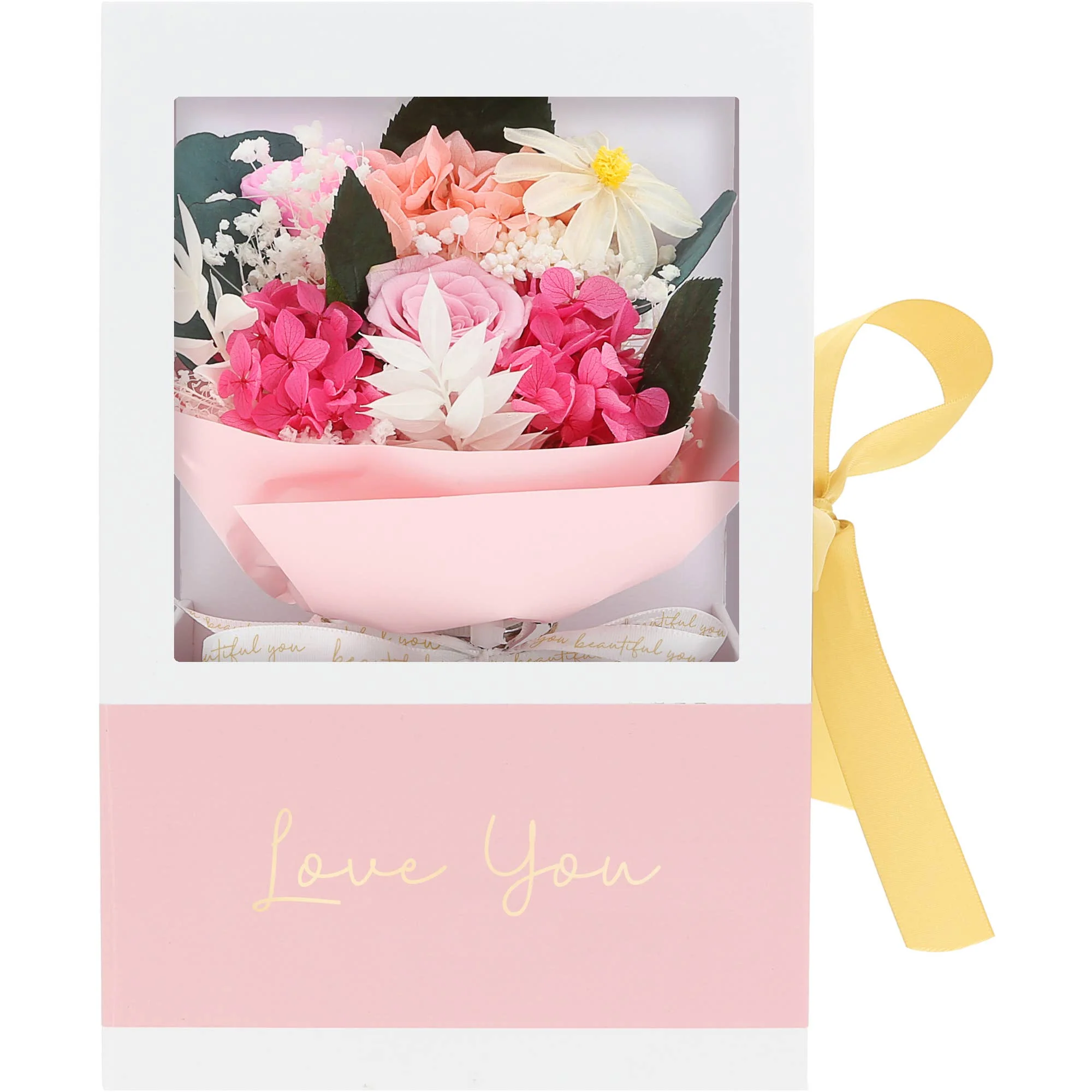 Pavilion - Love You - Pink Preserved Floral Bouquet - Image 6