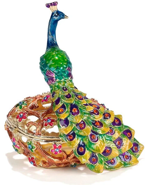 Peacock on Trinket Box