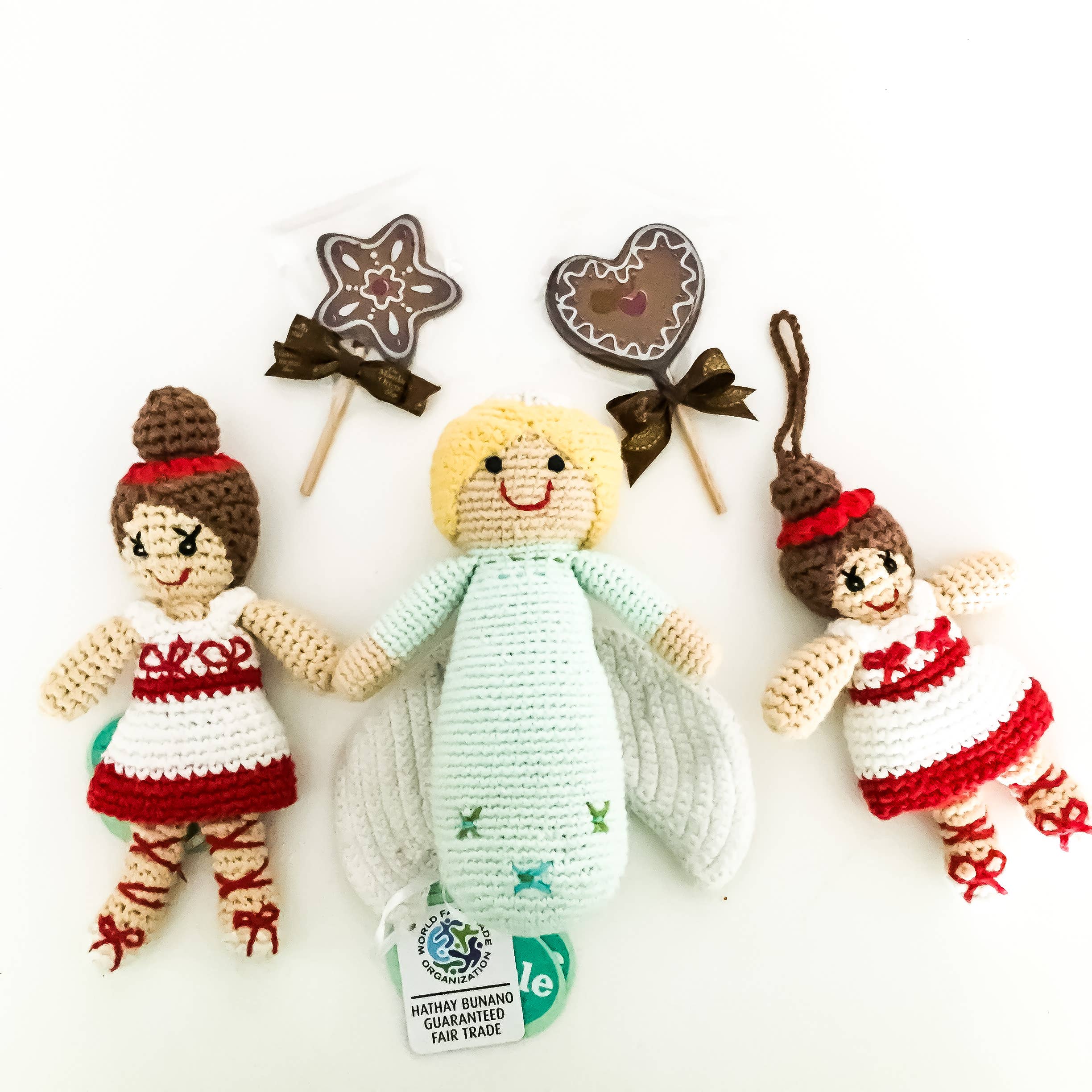 Pebble - Christmas Angel Rattle in Turquoise – Soft & Heavenly - Image 3