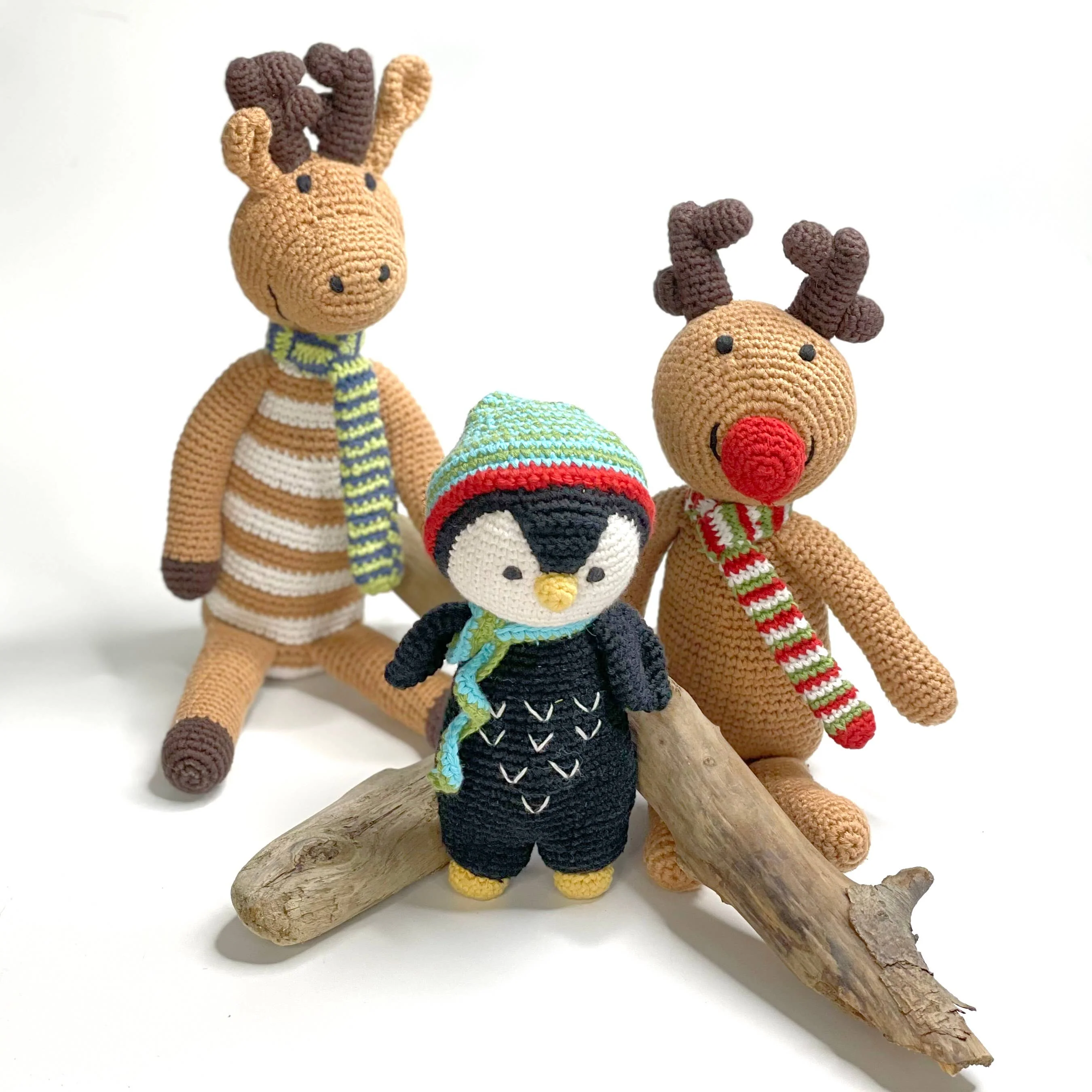 Handmade Rudolph the Red-Nosed Reindeer Rattle Large - Image 2