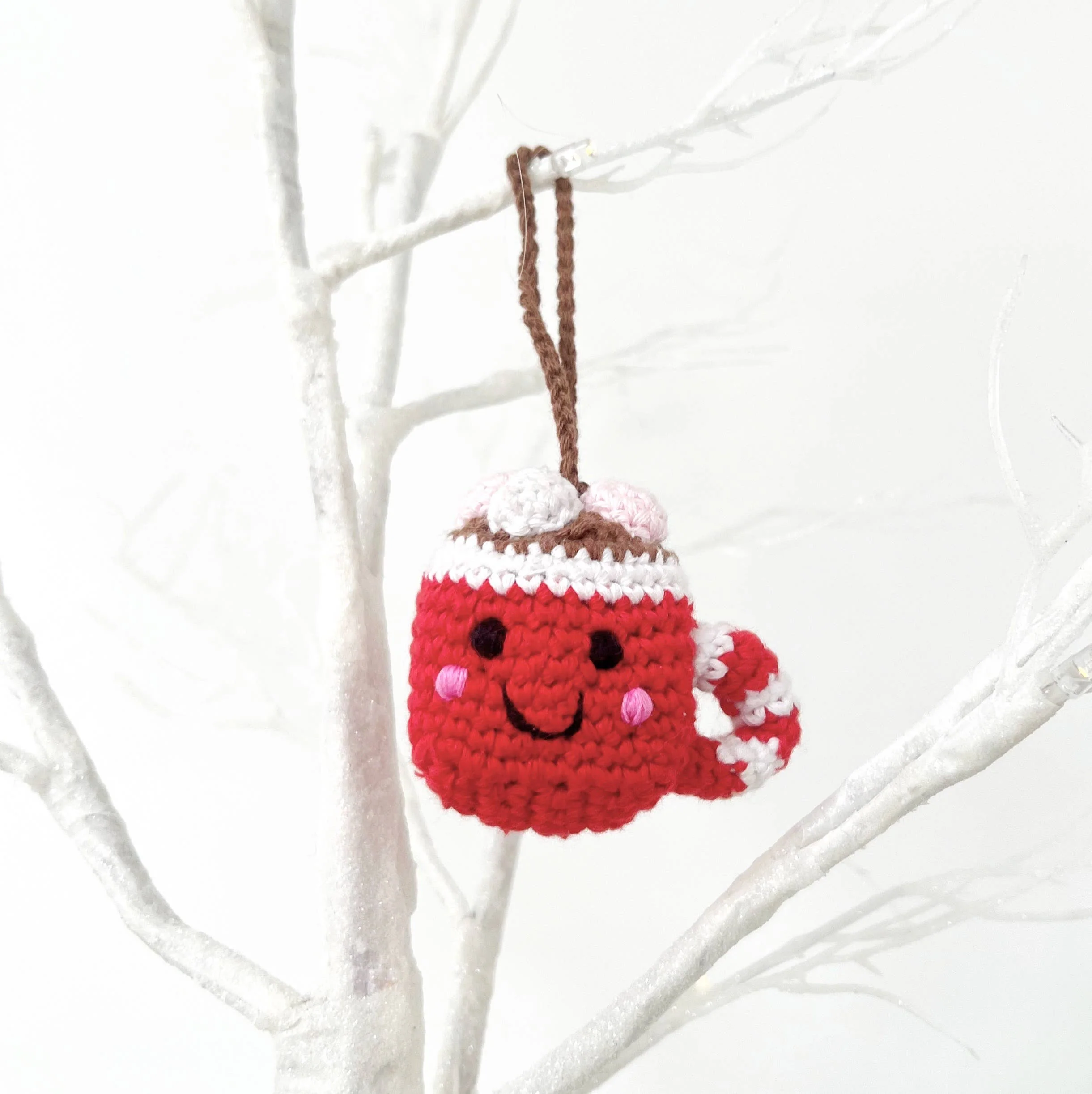 Hot Cocoa Christmas Ornament with Marshmallows - Image 2