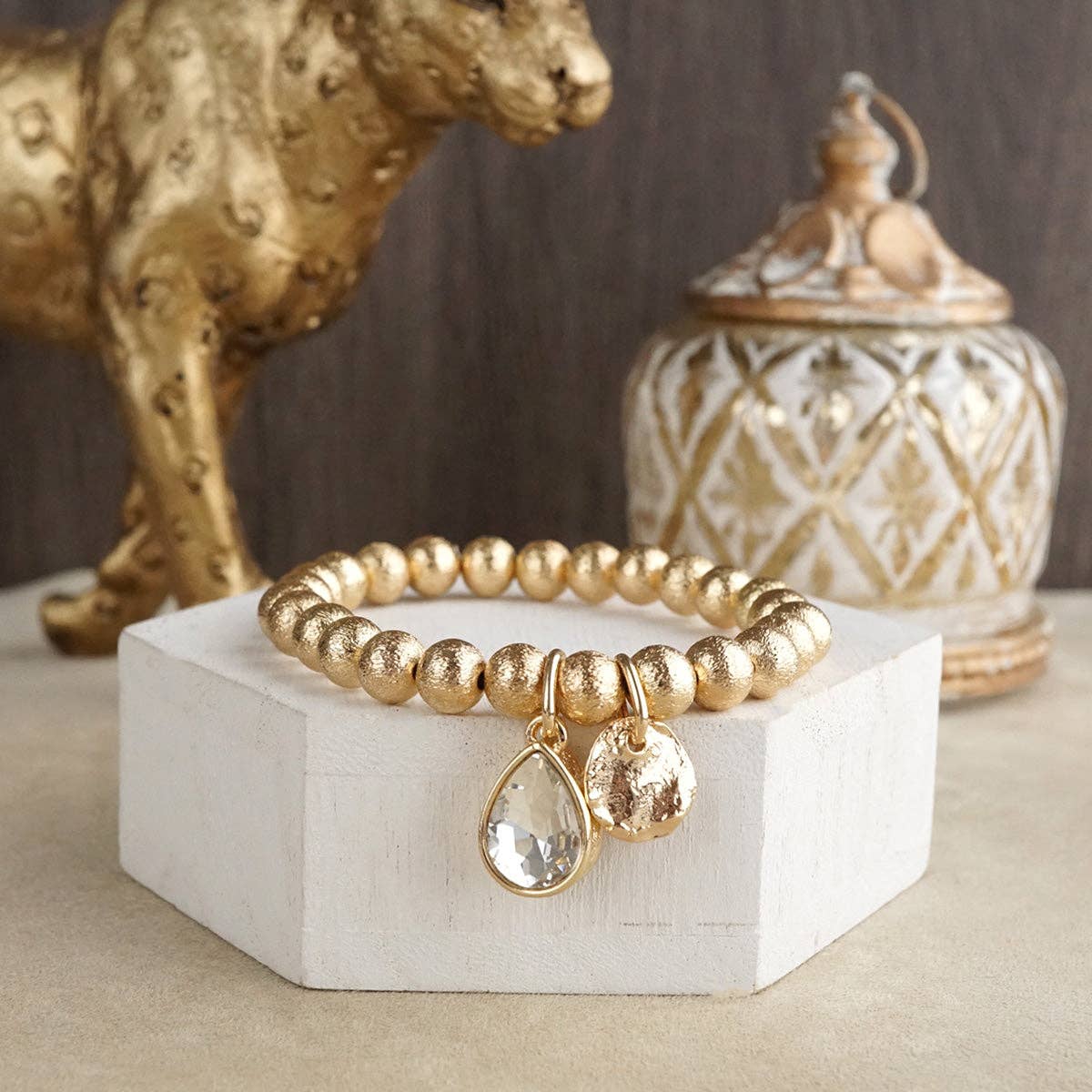 Statement Chain Bracelets with Reflective Crystals - Image 4