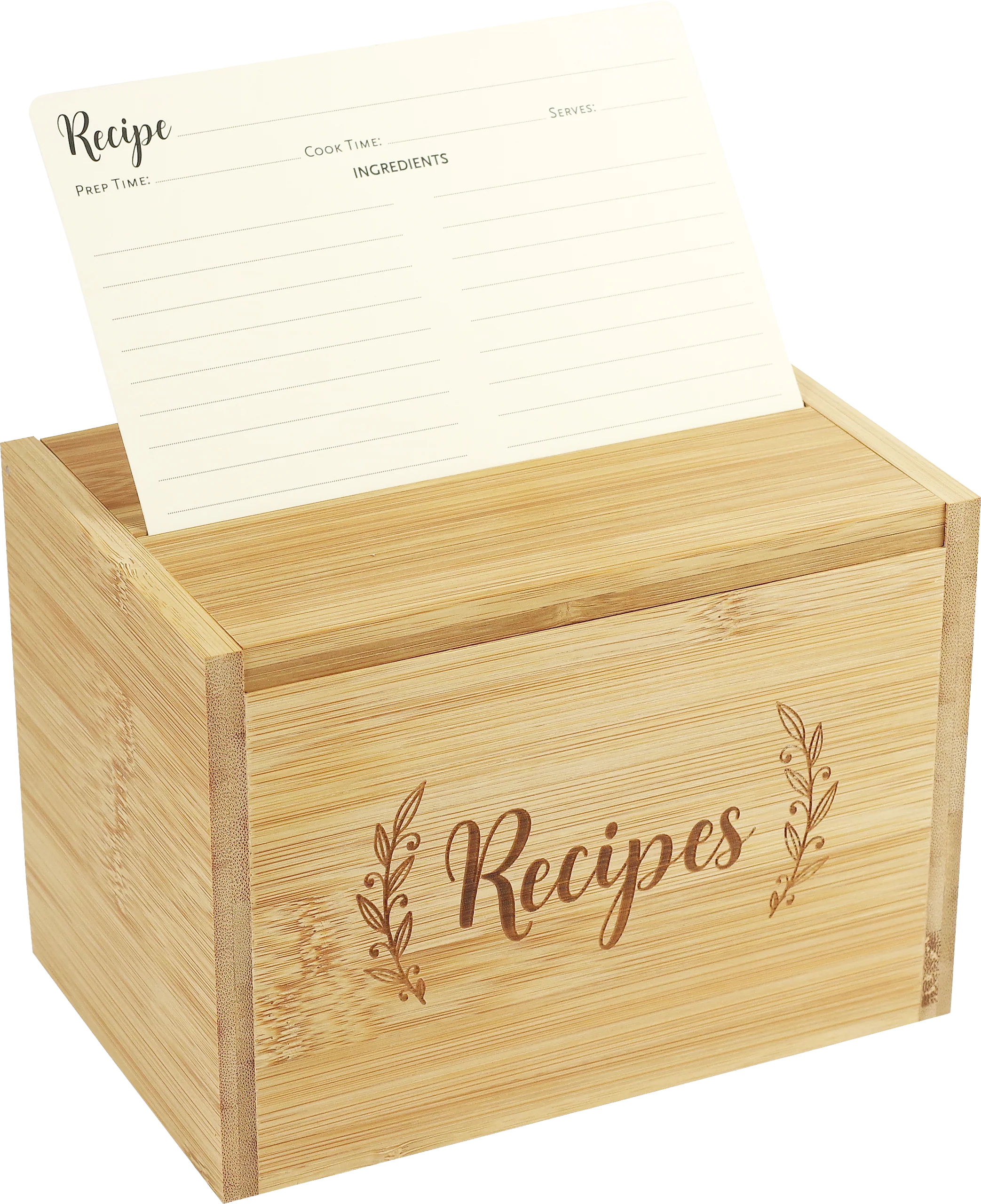 Bamboo Recipe Box Set - Image 4