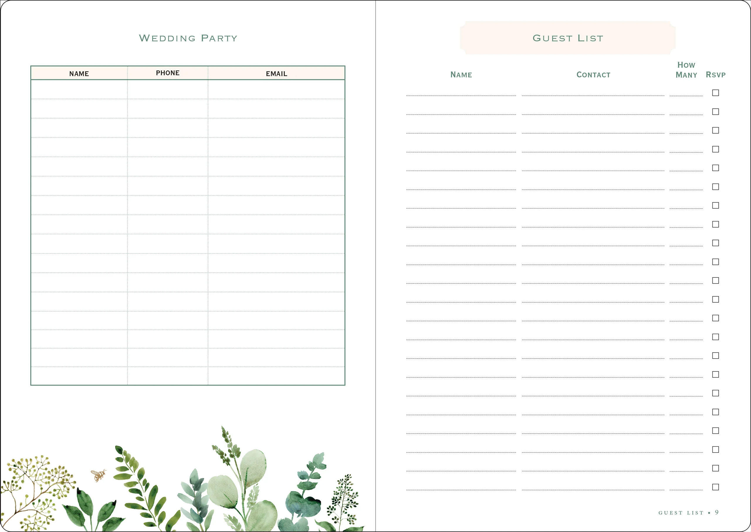 The Wedding Planner Checklist (Eucalyptus Design) - Image 4