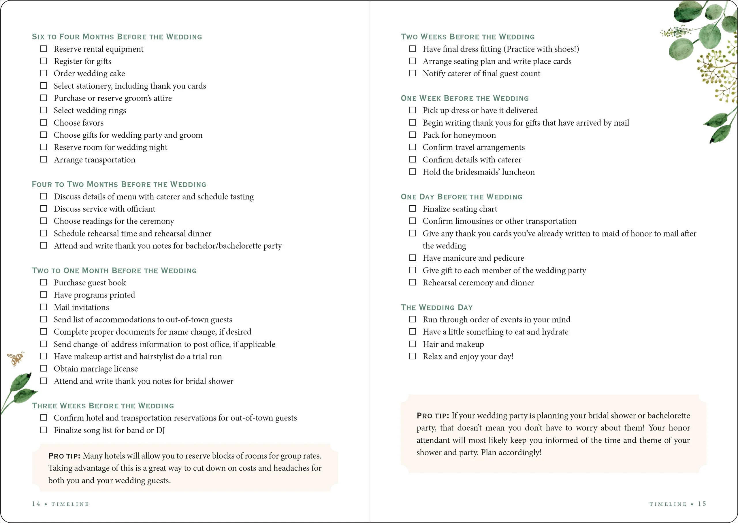 The Wedding Planner Checklist (Eucalyptus Design) - Image 5