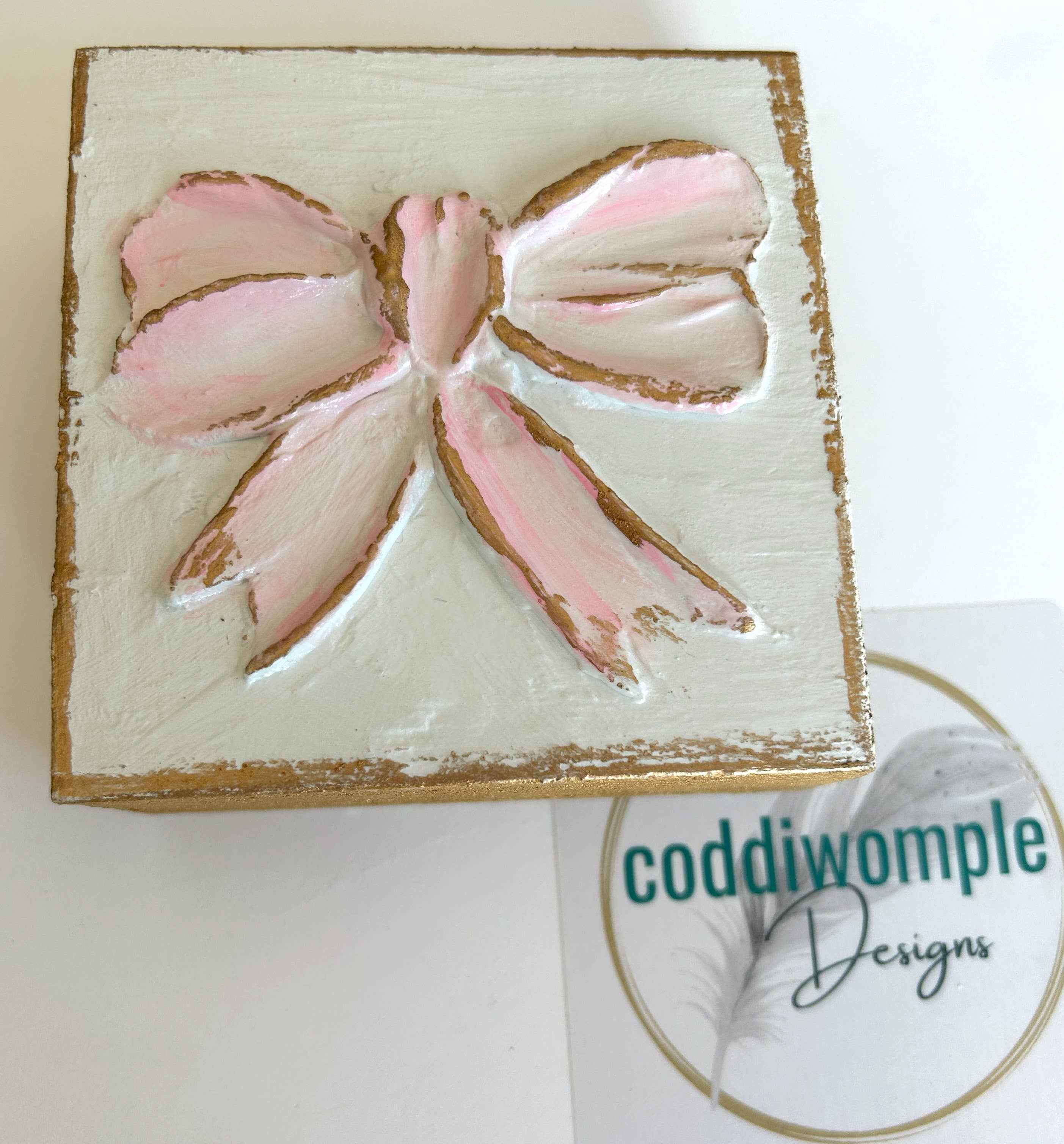 Pink Bow Mini Block - Image 4