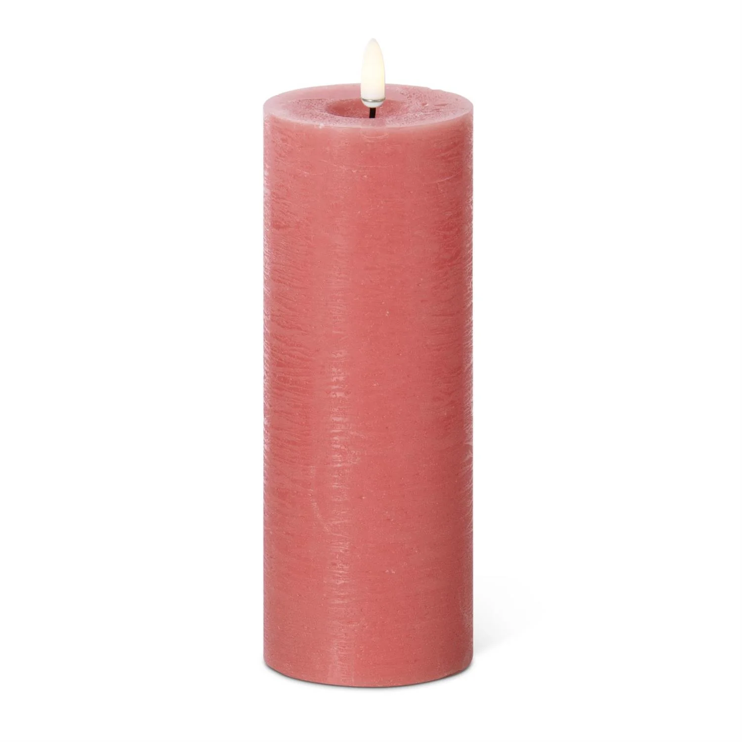 Pink LED Pillar Candle w/Timer set of 3 - Image 3