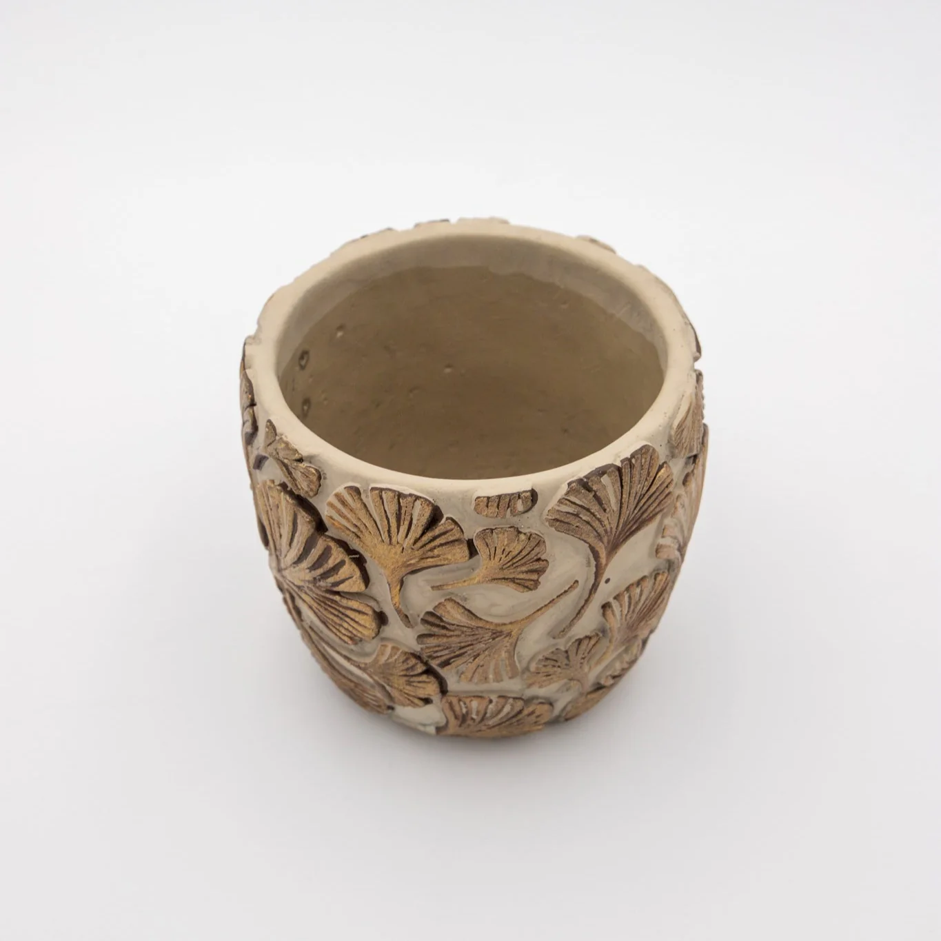 Planter Cement Grey & Bronze - Image 2