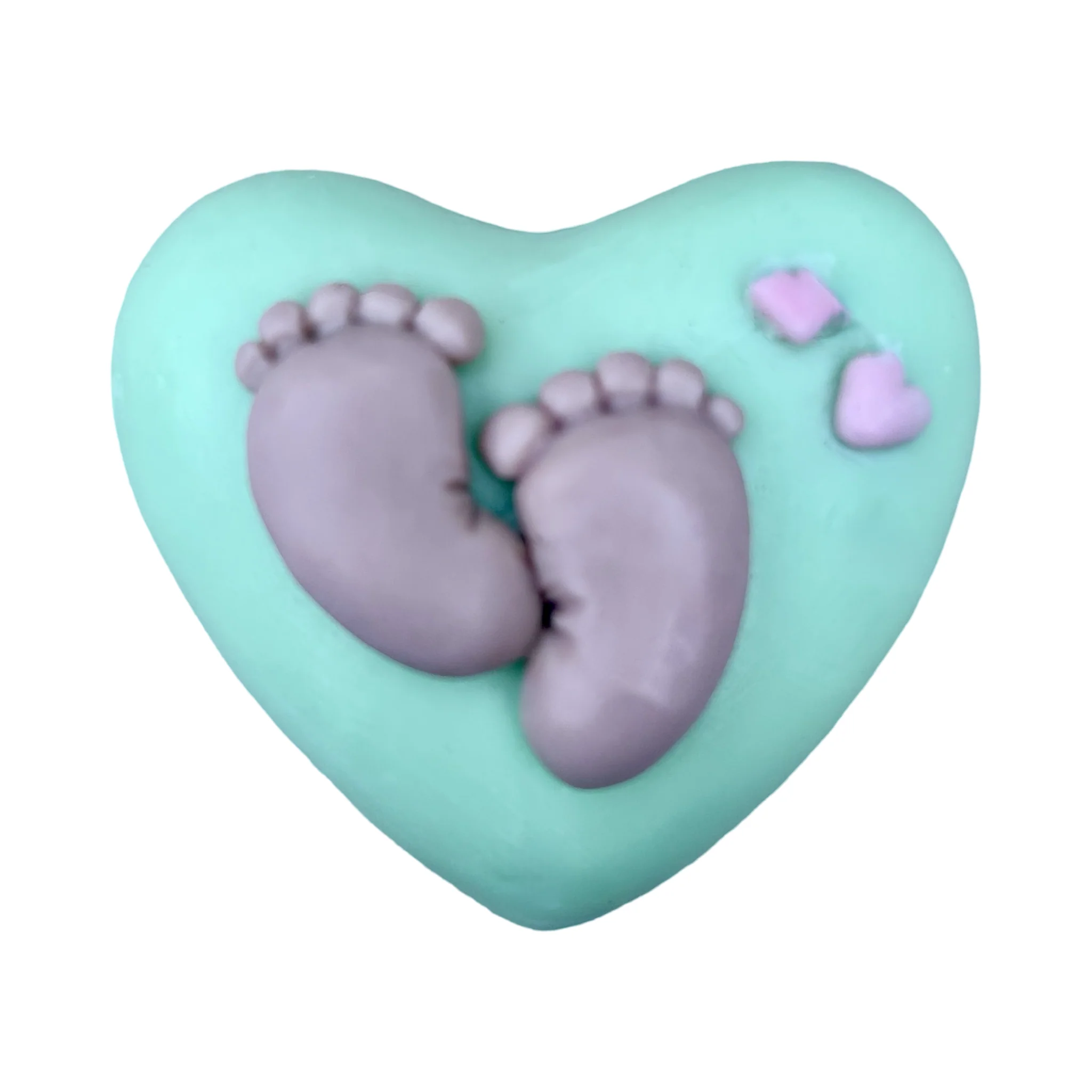 Heart and Newborn Baby Feet Soap Favors - Image 2