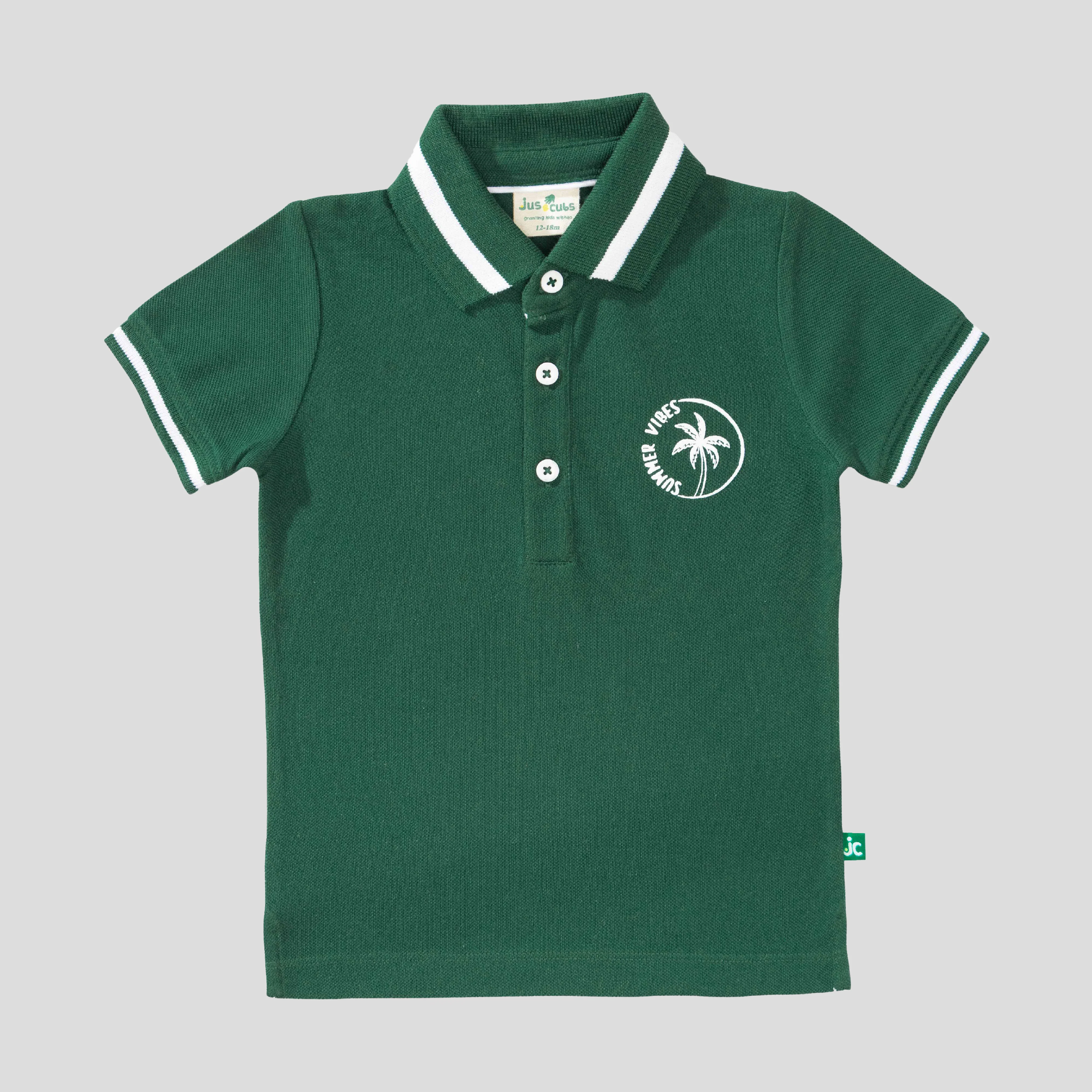 Polo Shirt with Striped Jogger Set for Toddler Boys: 3-4Yrs - Image 2