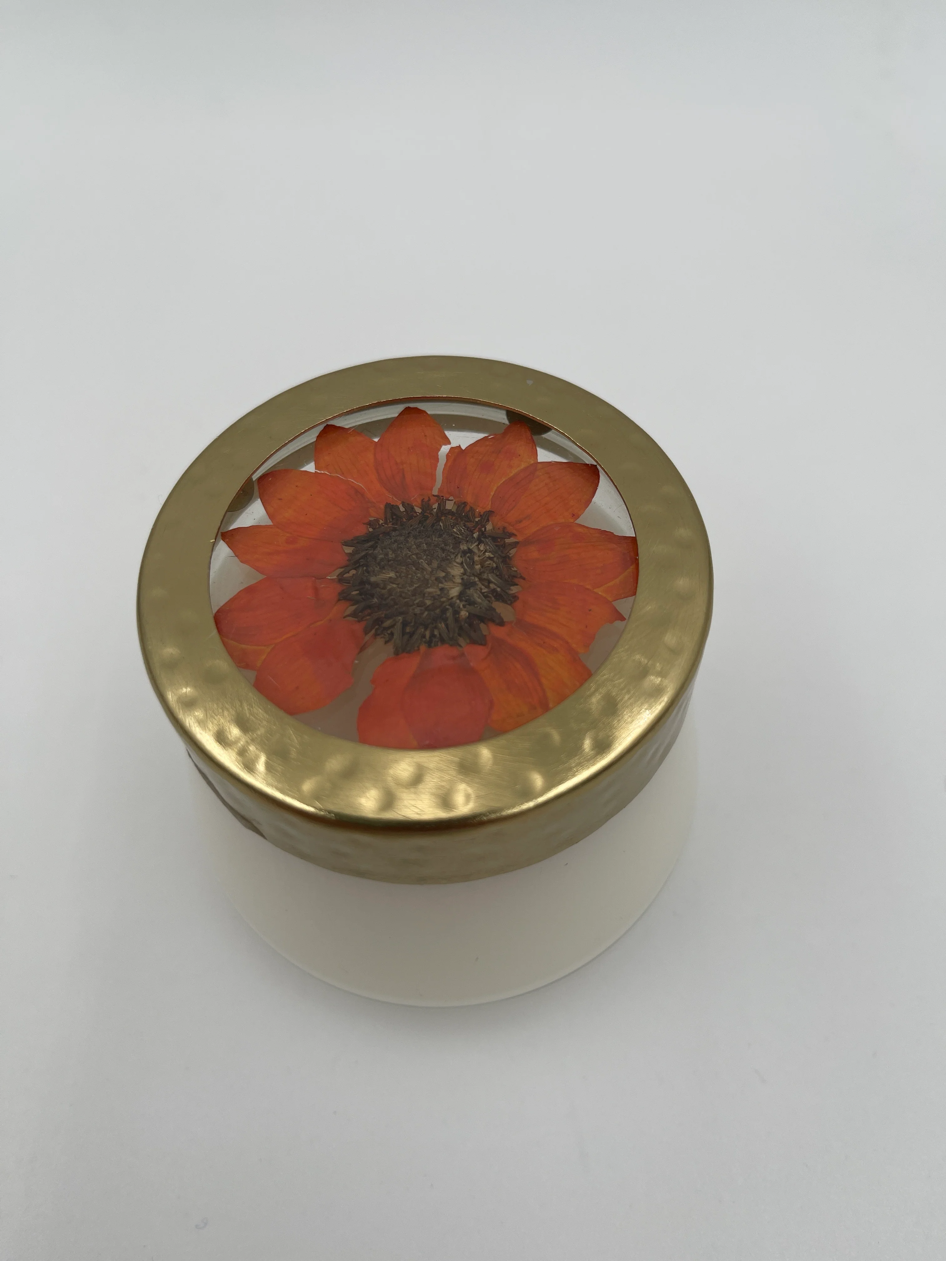 Pressed Floral Candle-Harvest Pumpkin-Small
