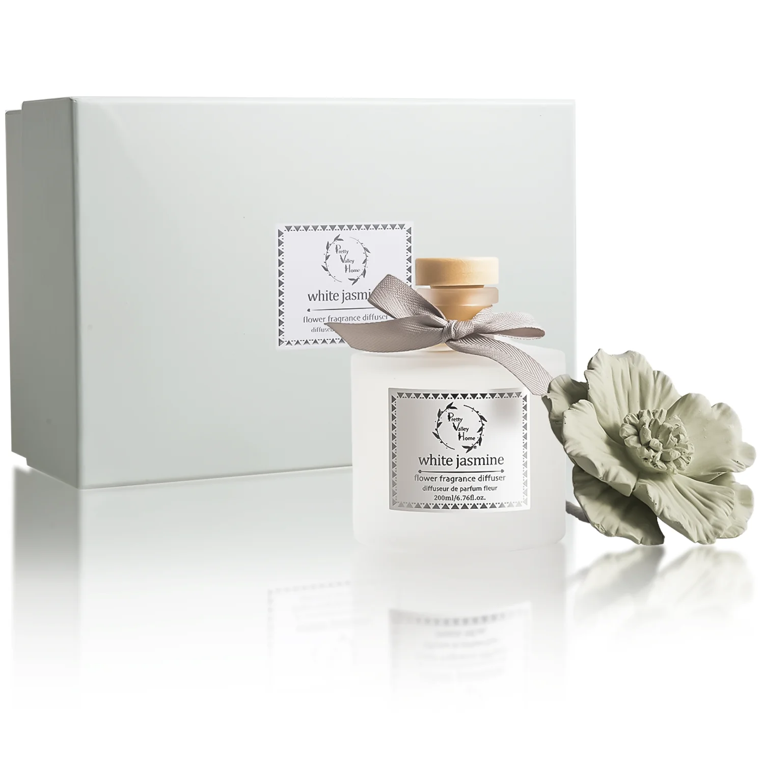 Diffuser Sets Marigold Ceramic Flower - Jasmine - Image 3