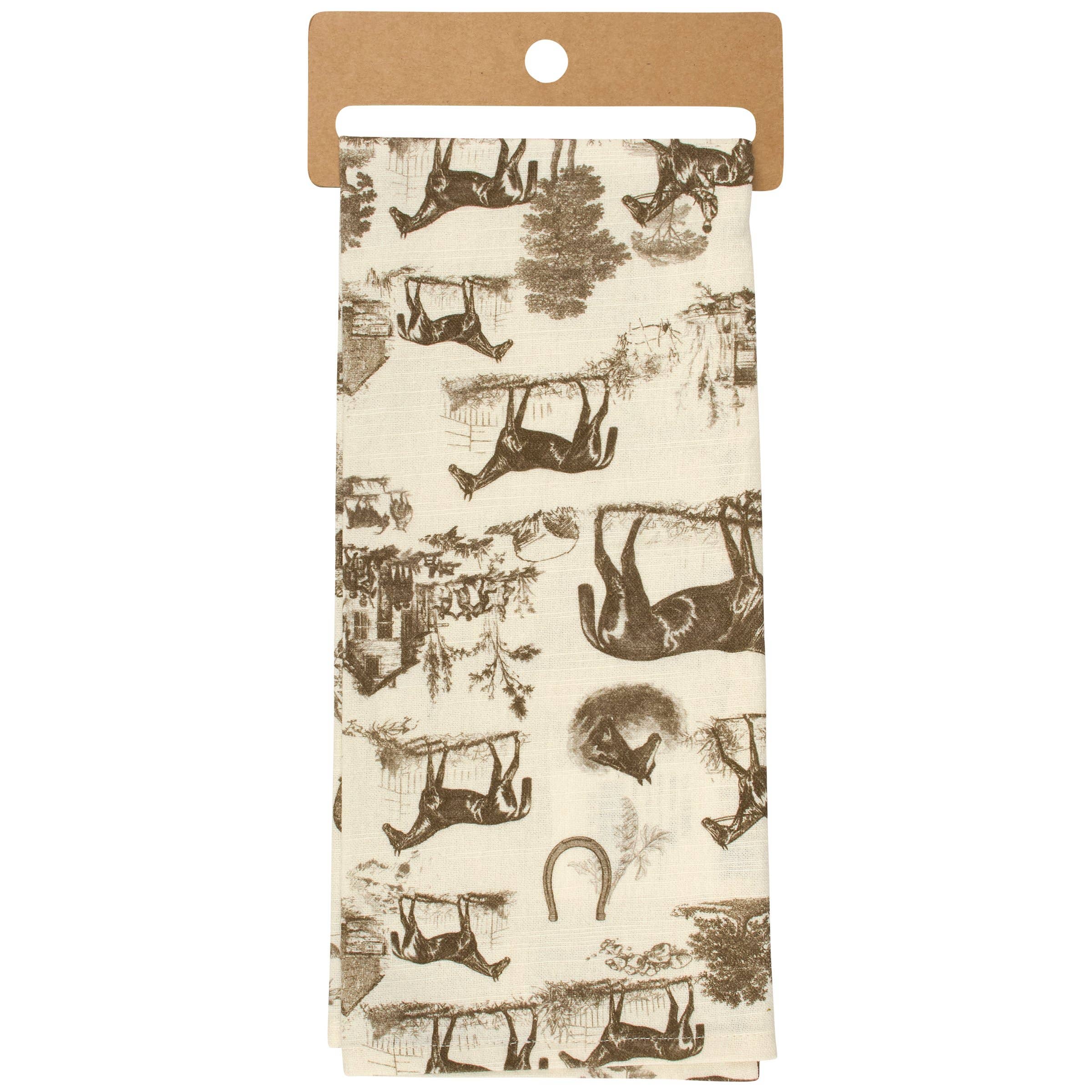 Horse Toile Kitchen Towel - Image 2