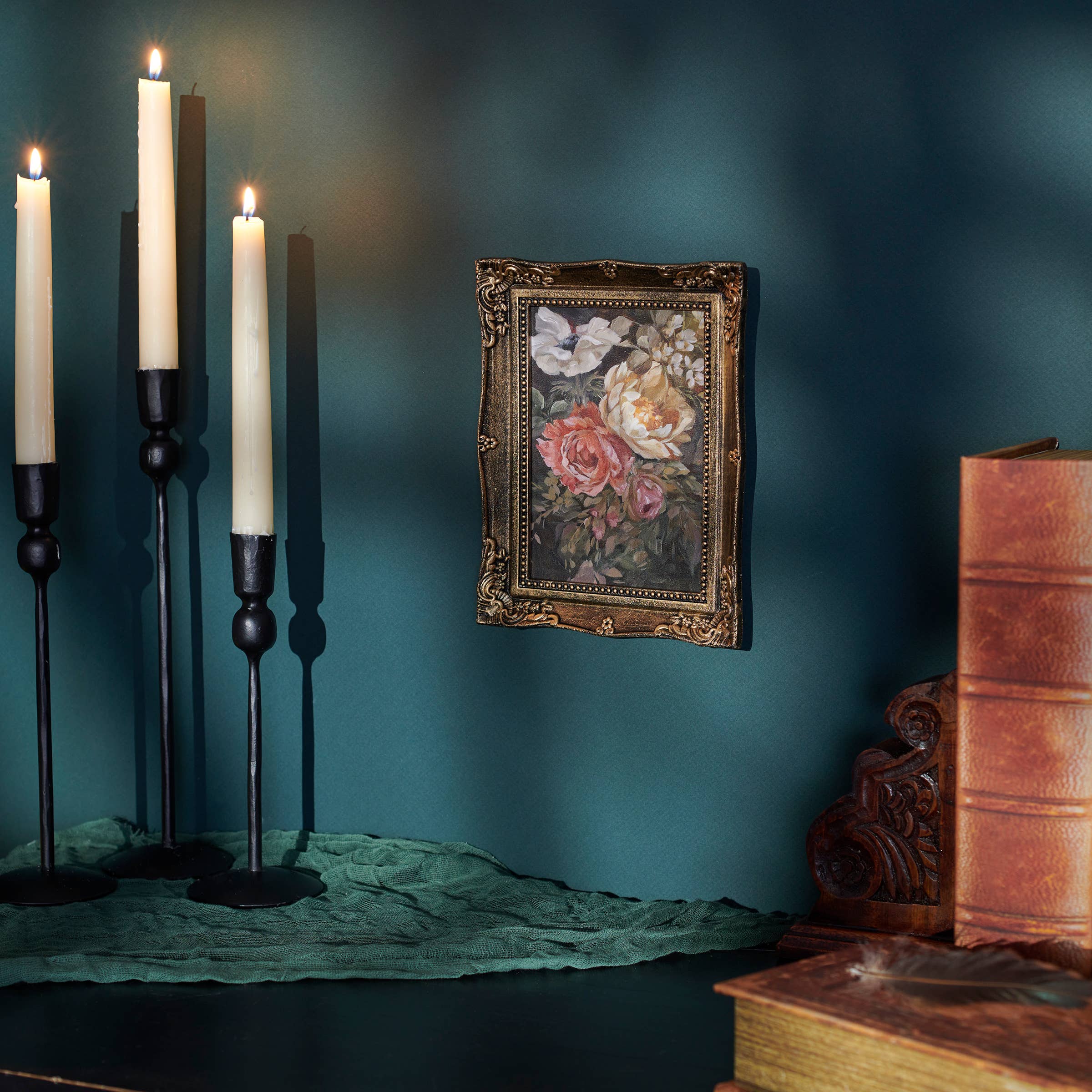 Moody Floral Framed Wall Art - Image 3