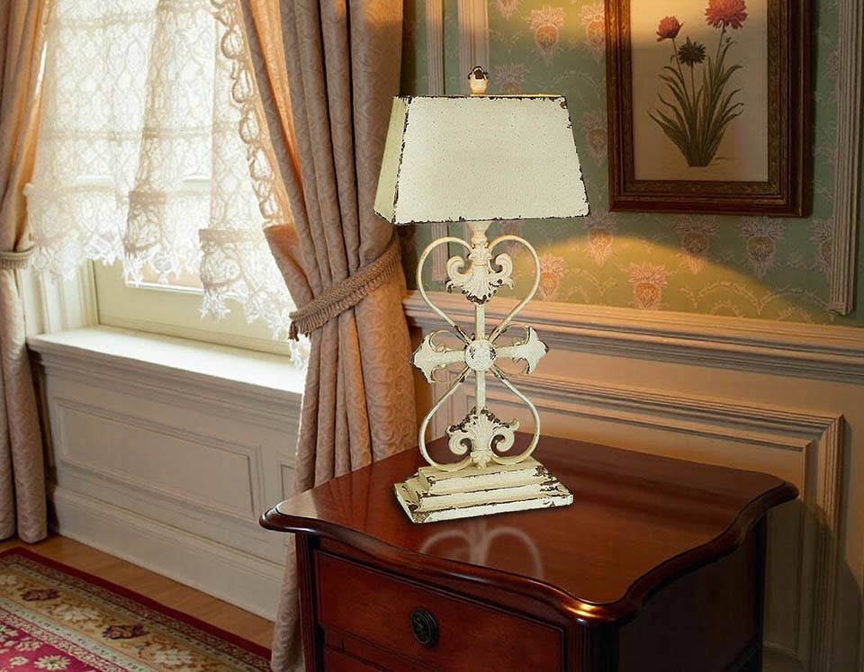 Vintage Style Antique Reproduction Metal Table Lamp - Image 2