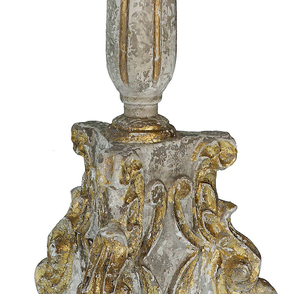 Provence Home - Vintage Style Antique Reproduction Wood Table Lamp - Image 3