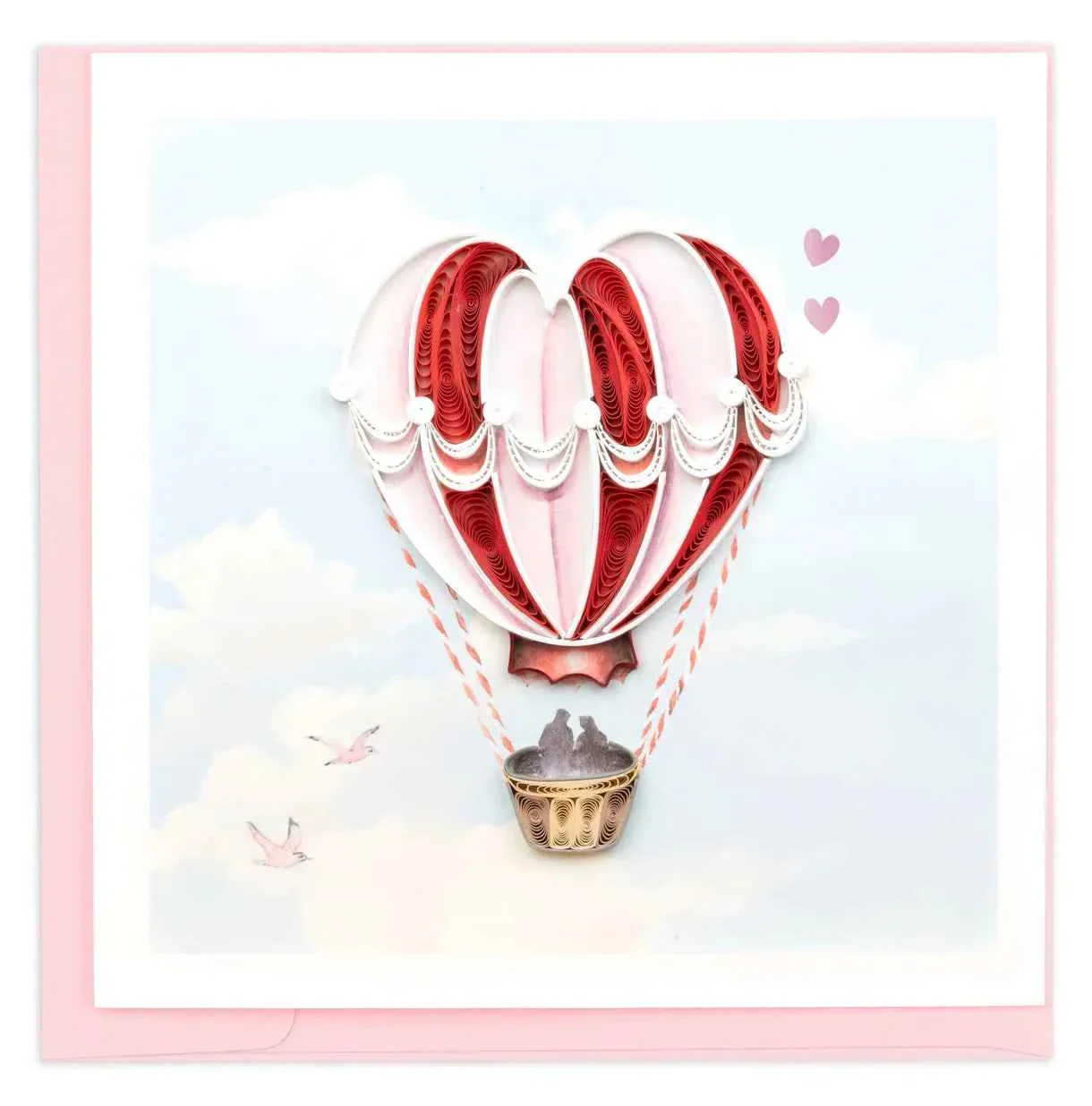 Quilled Heart Air Balloon Greeting Card