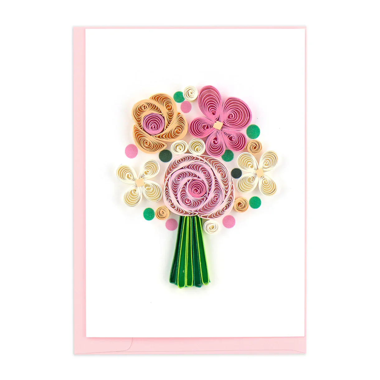 Flower Bouquet Mini Gift Enclosure Card - QuillingCard