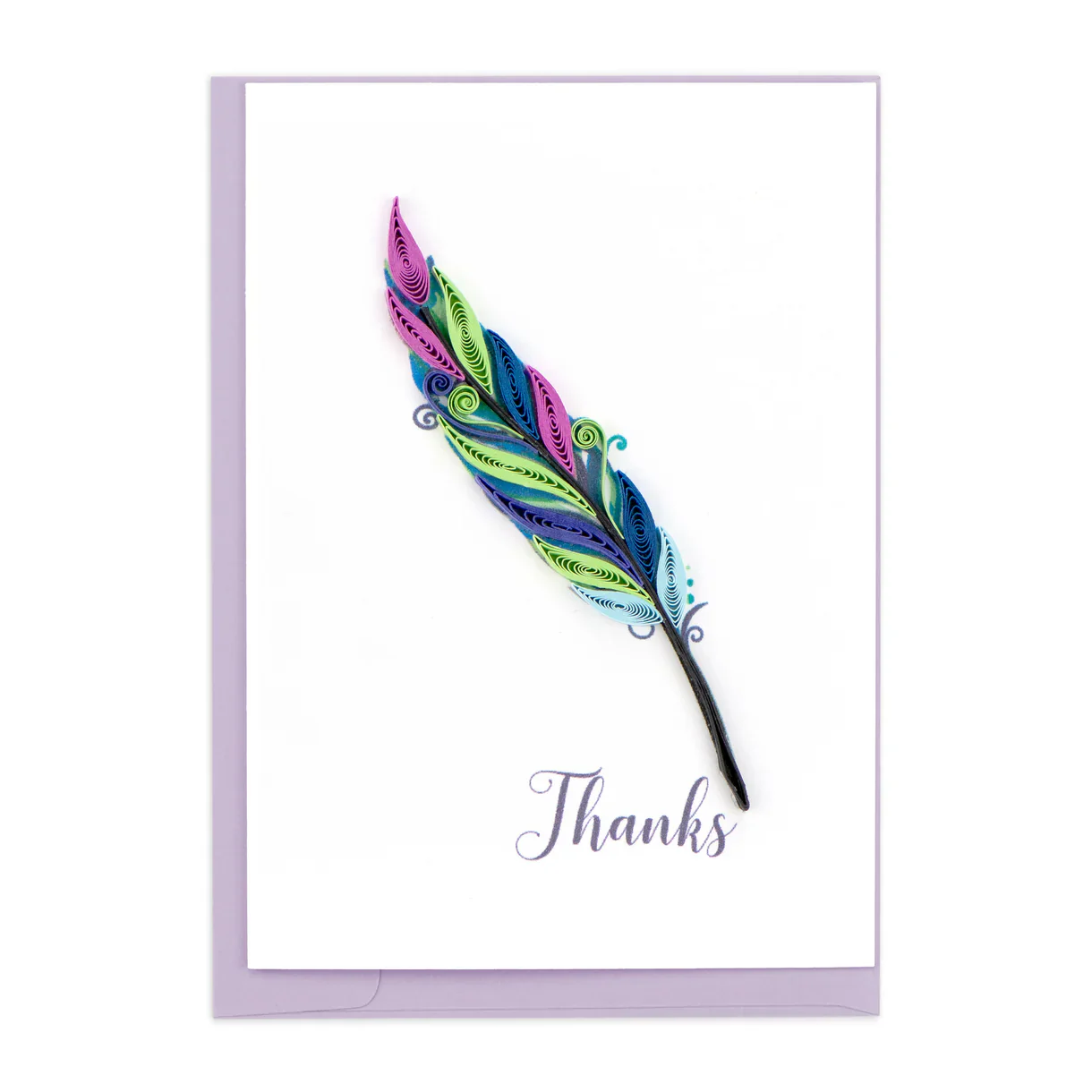 Thanks Quill Gift Enclosure Mini Card - QuillingCard