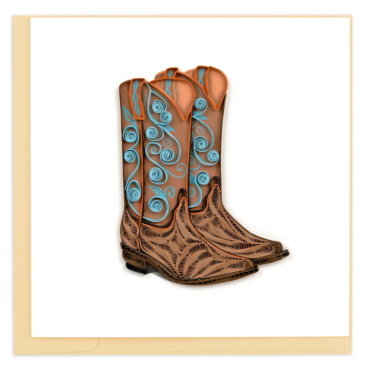 QuillingCard Cowboy Boots
