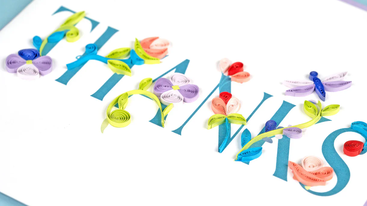 QuillingCard GardenThanks