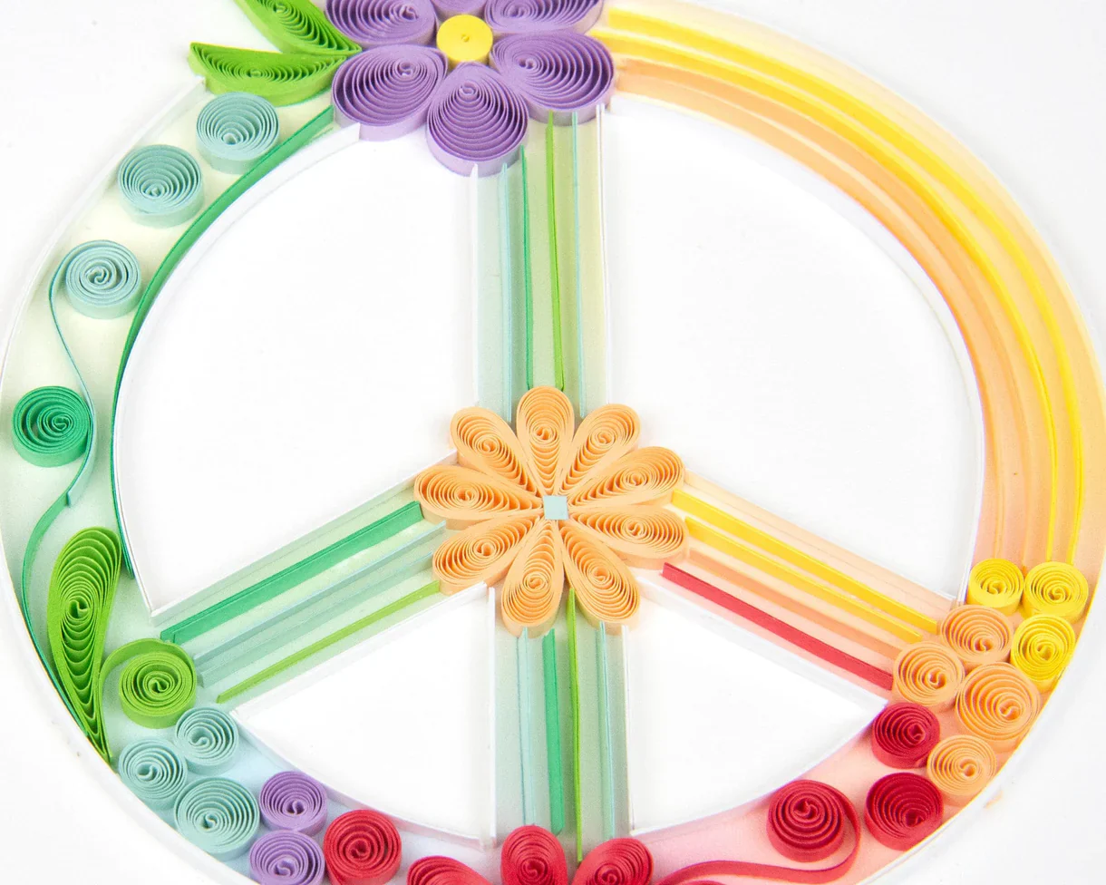 QuillingCard Peace Sign