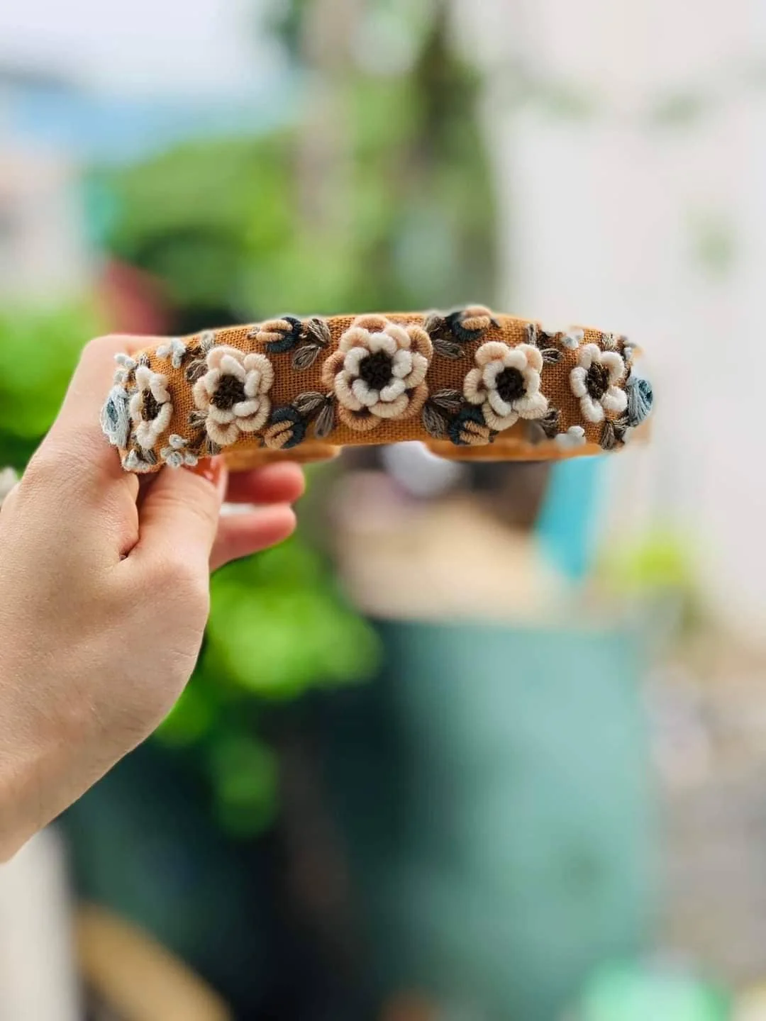 Floral Embroidered Headband - Image 5