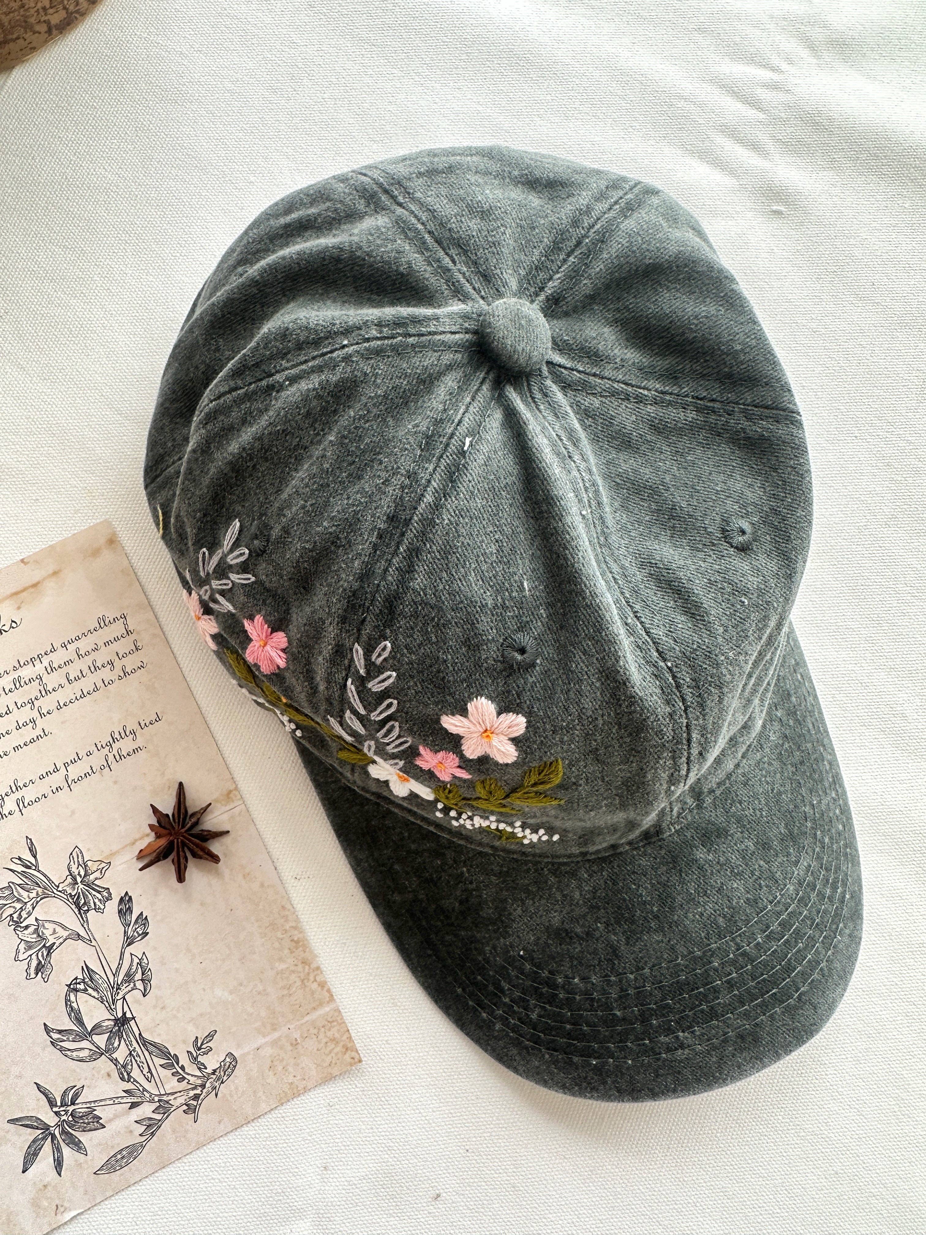 Flower Garden Embroidered Baseball Cap - Image 3