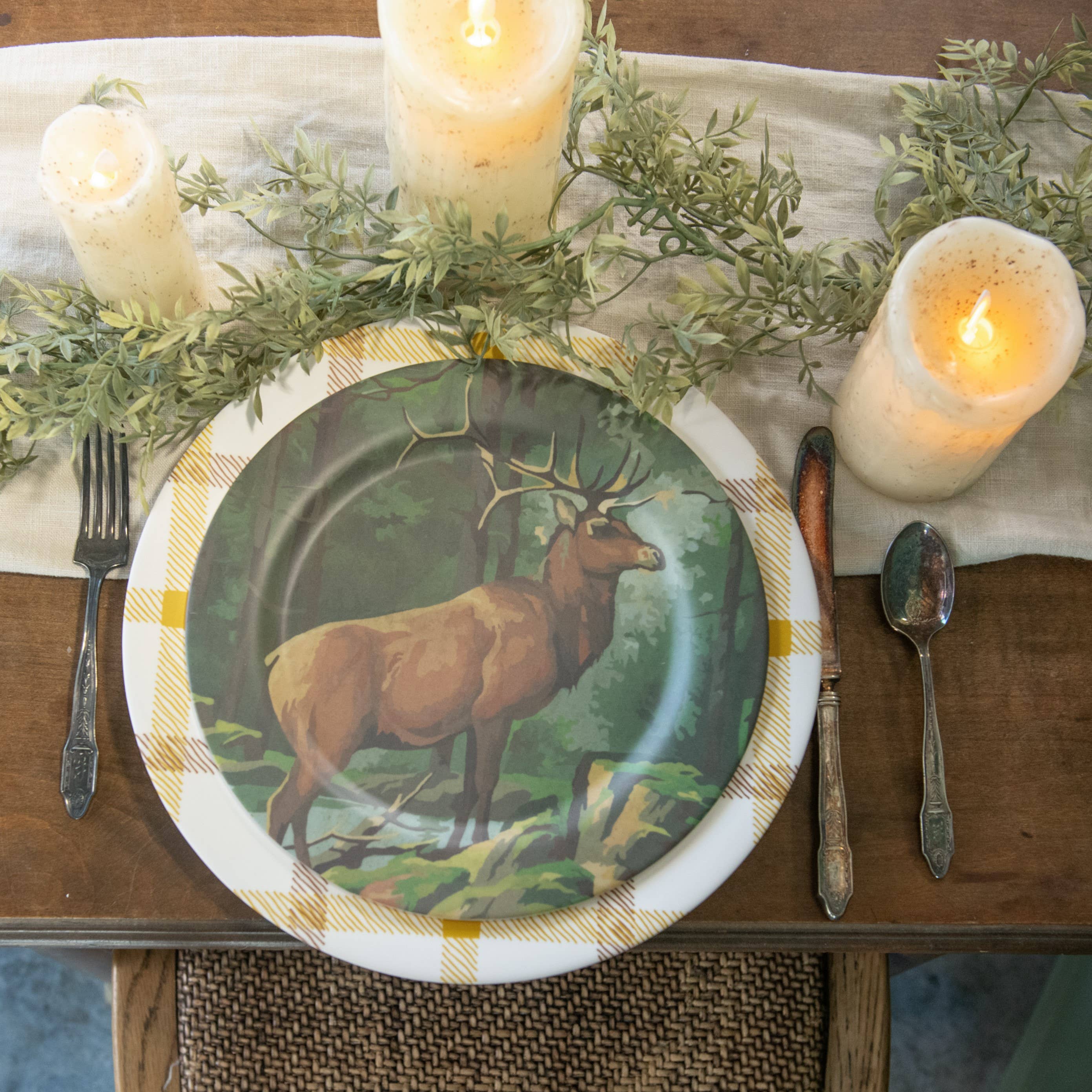 BUCK IN THE WOODS PAINT BY NUMBER PLATE