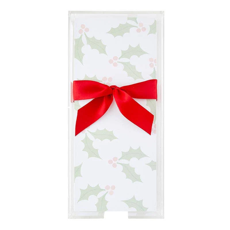 Rect Notepad w/ Tray Holly