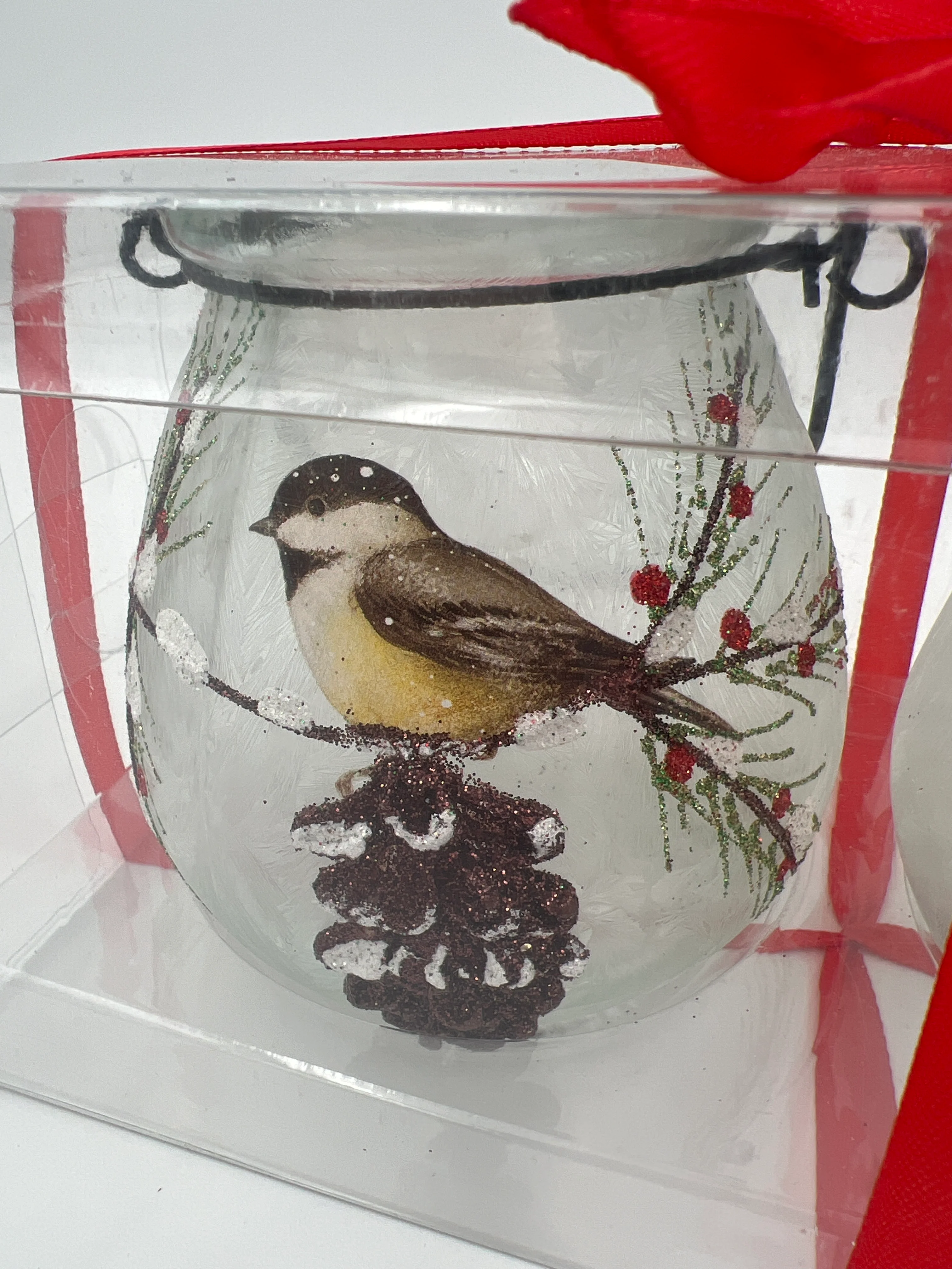 Set of 2 4.3" Frosted Glass Bird Luminaries - Image 2