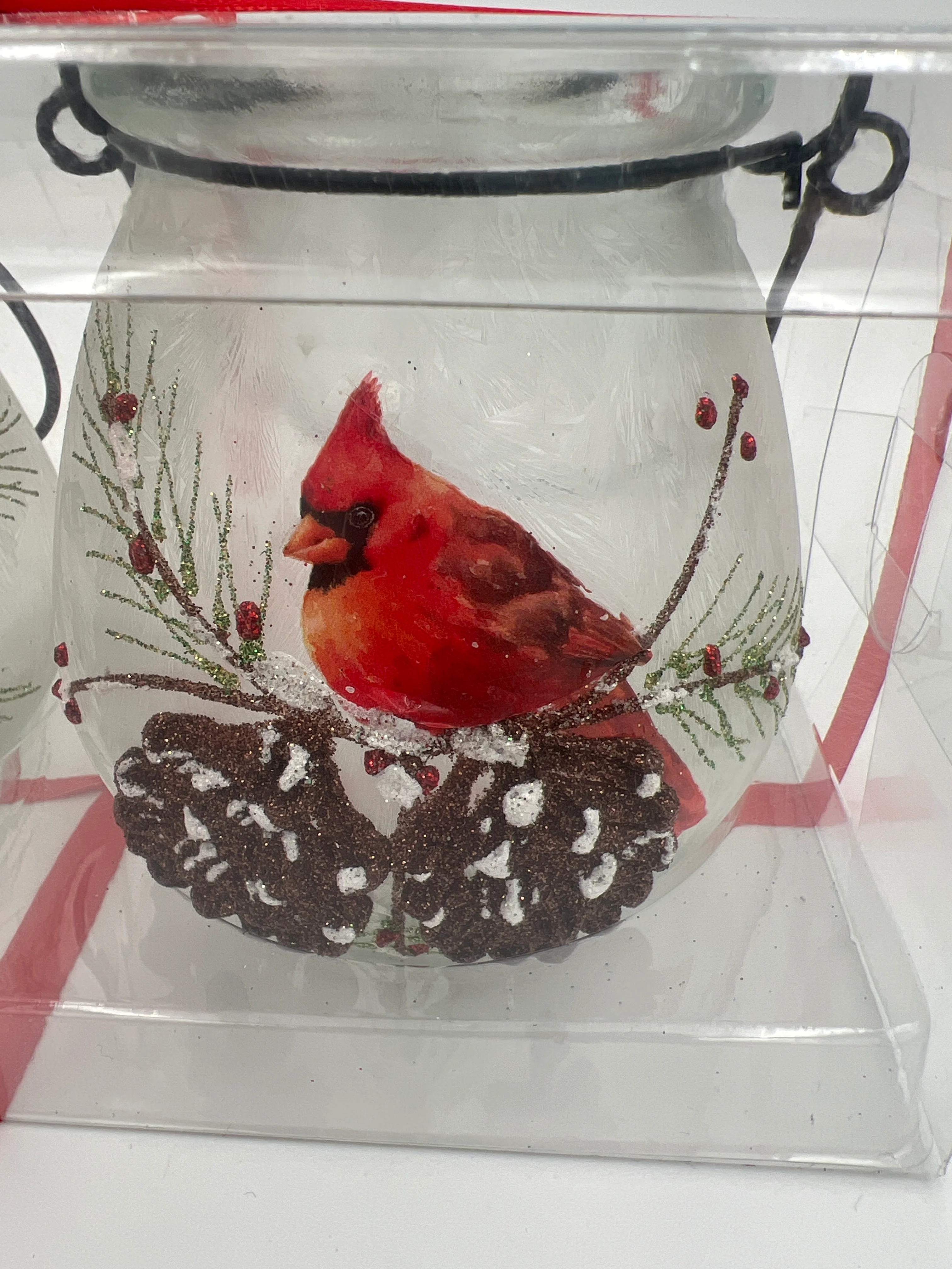 Set of 2 4.3" Frosted Glass Bird Luminaries - Image 3
