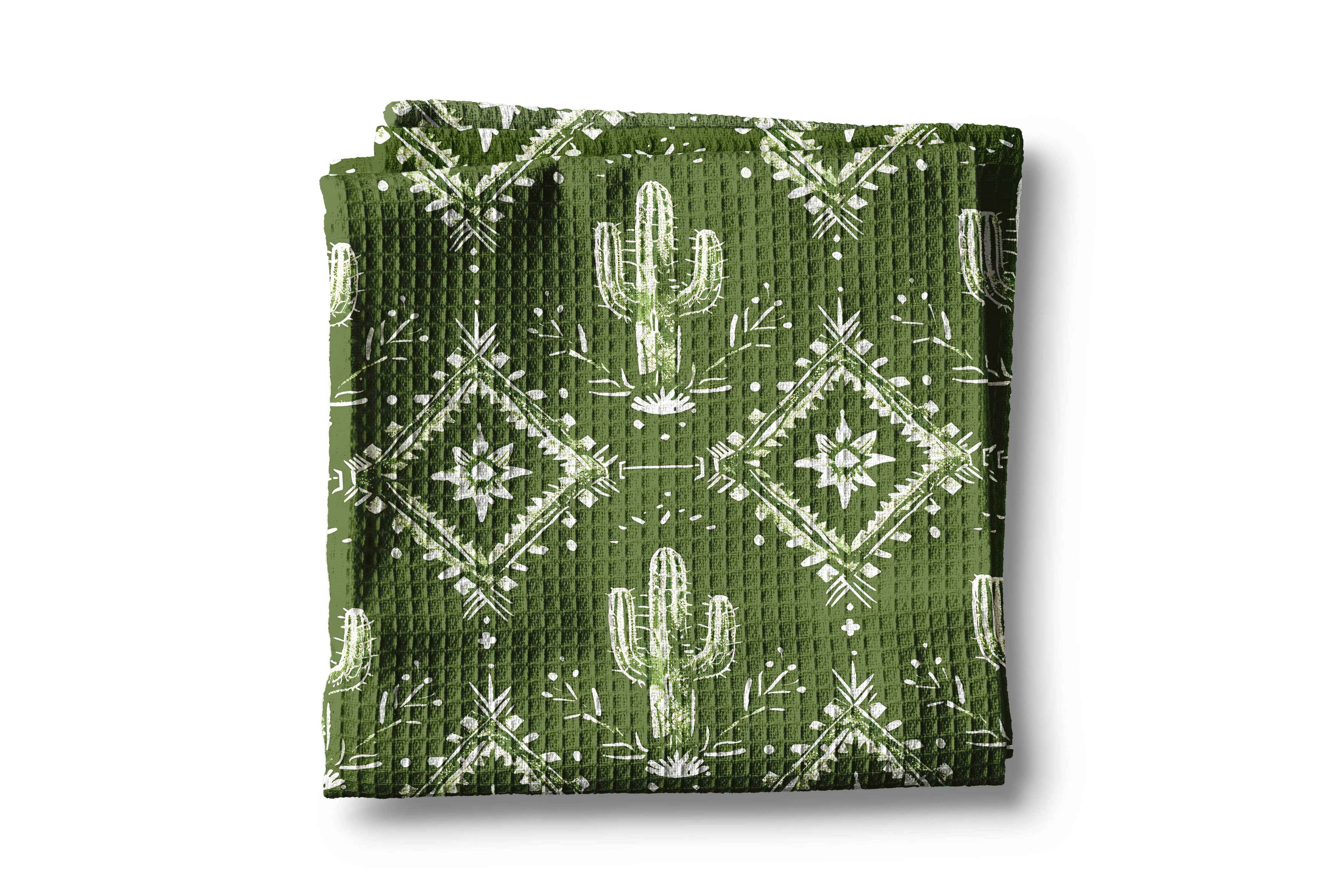 Retro Cactus Kitchen Towel