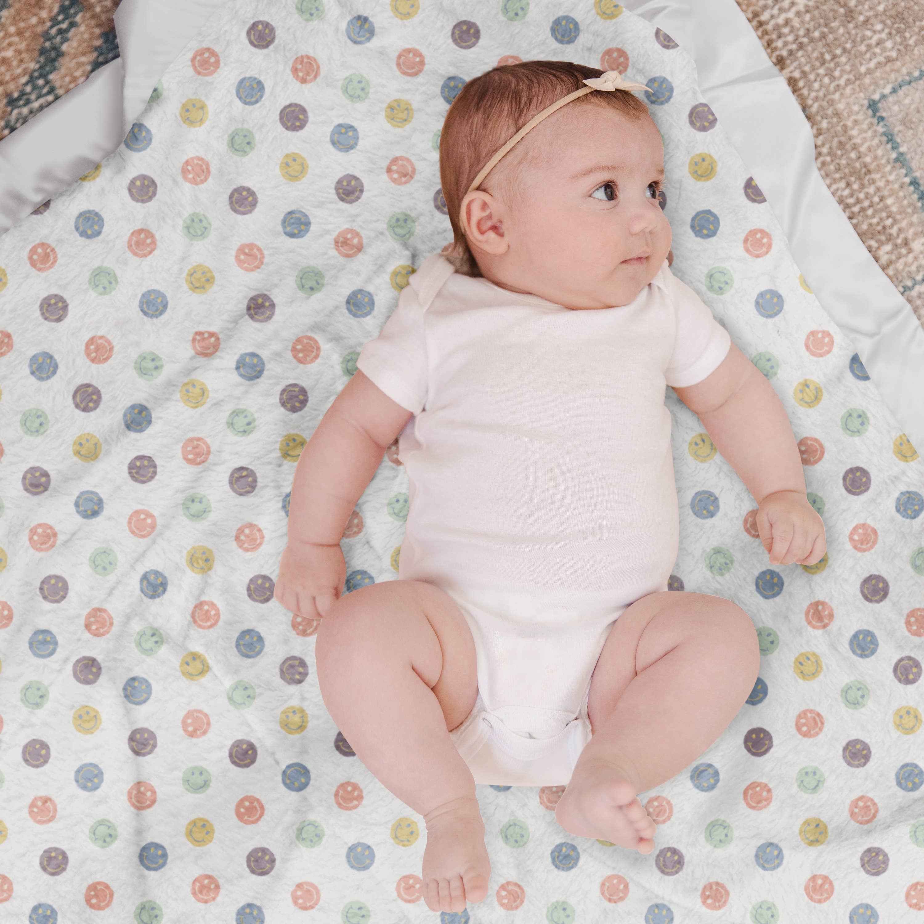 Reversible Baby Blanket Happy Baby Vibes - Image 5