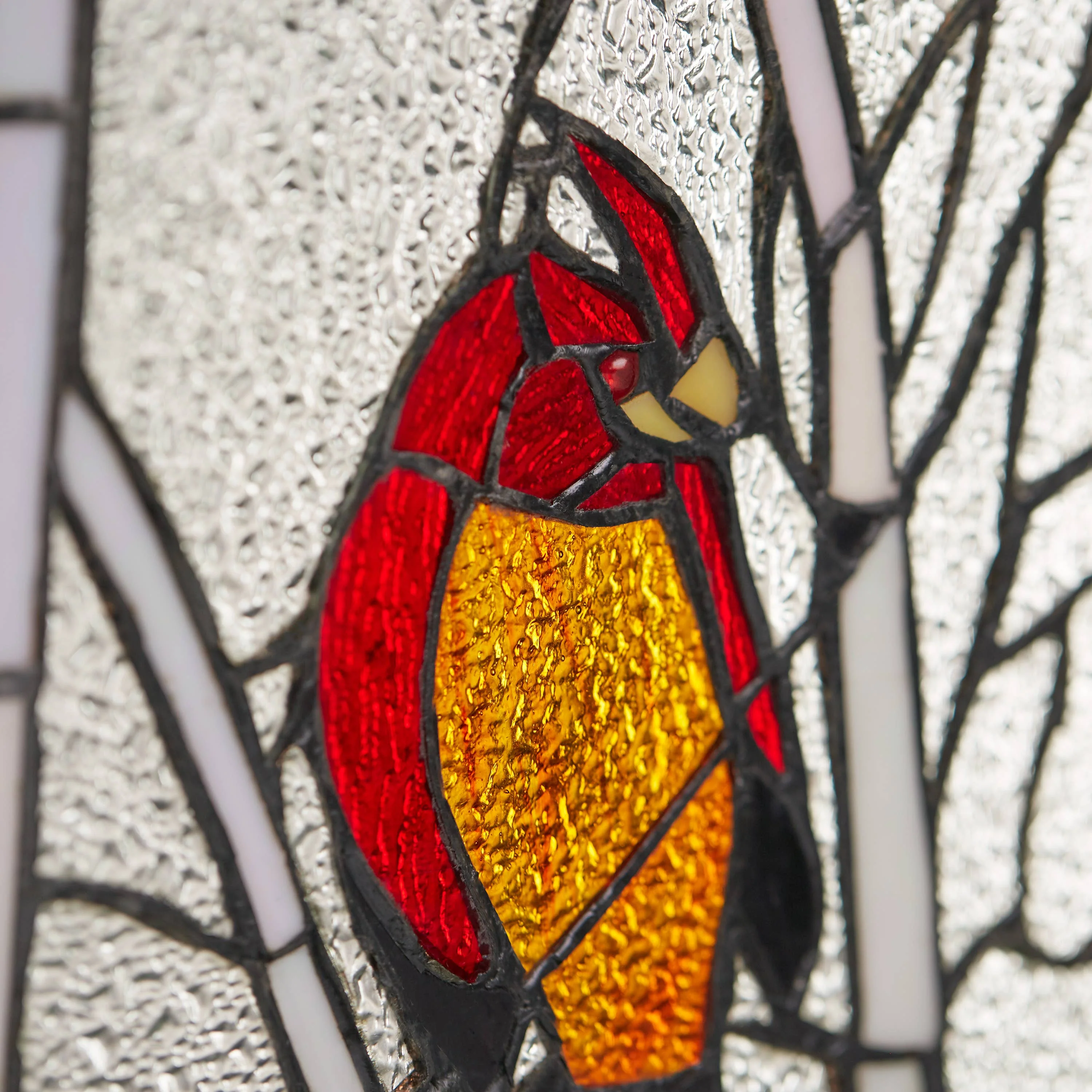 18.5"H Annabelle Red Cardinal Stained Glass Window Panel - Image 12