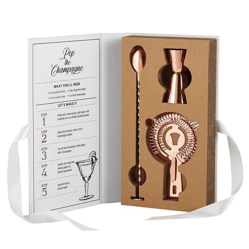 Rose Gold Barware Book Box - Image 2