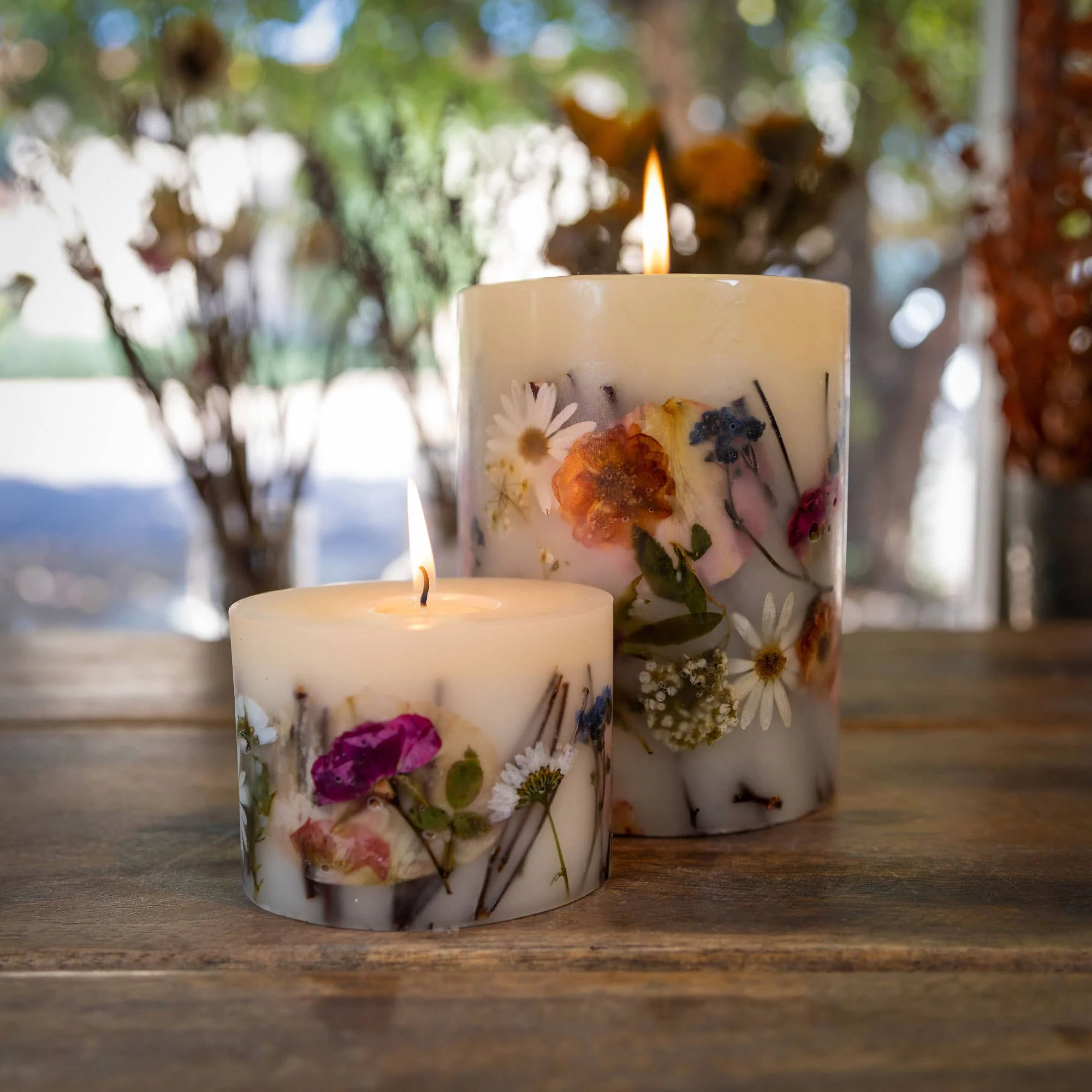 Petite Oval Botanical Candle-Apricot Rose - Image 3