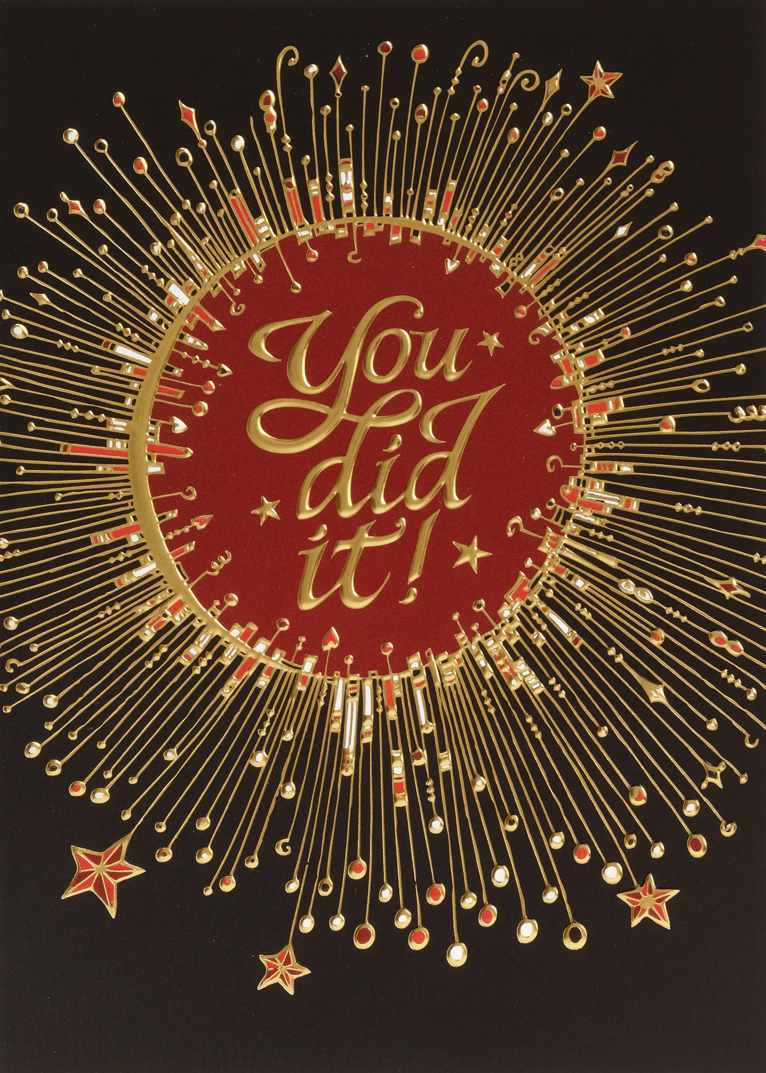 Round Medallion with Stems Greeting Card
