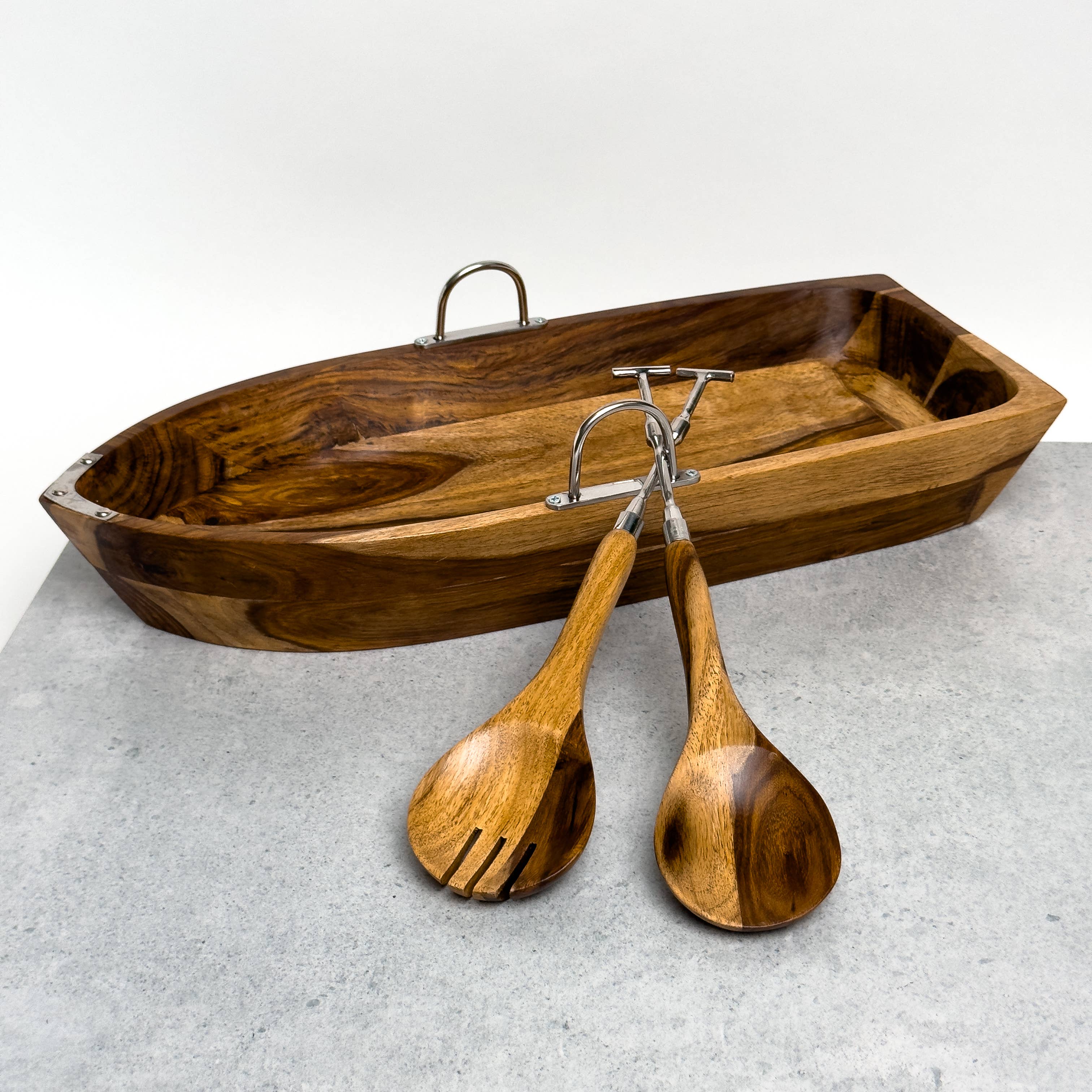 Rowboat Salad Bowl with Salad Servers - Image 6