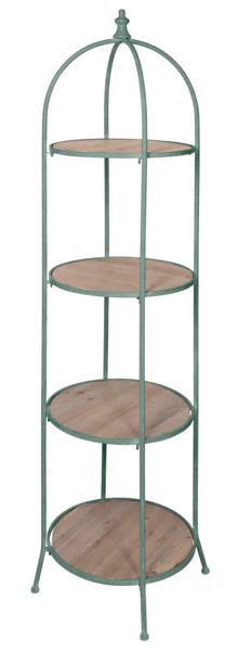 Sage Round Four Tier Plant Stand