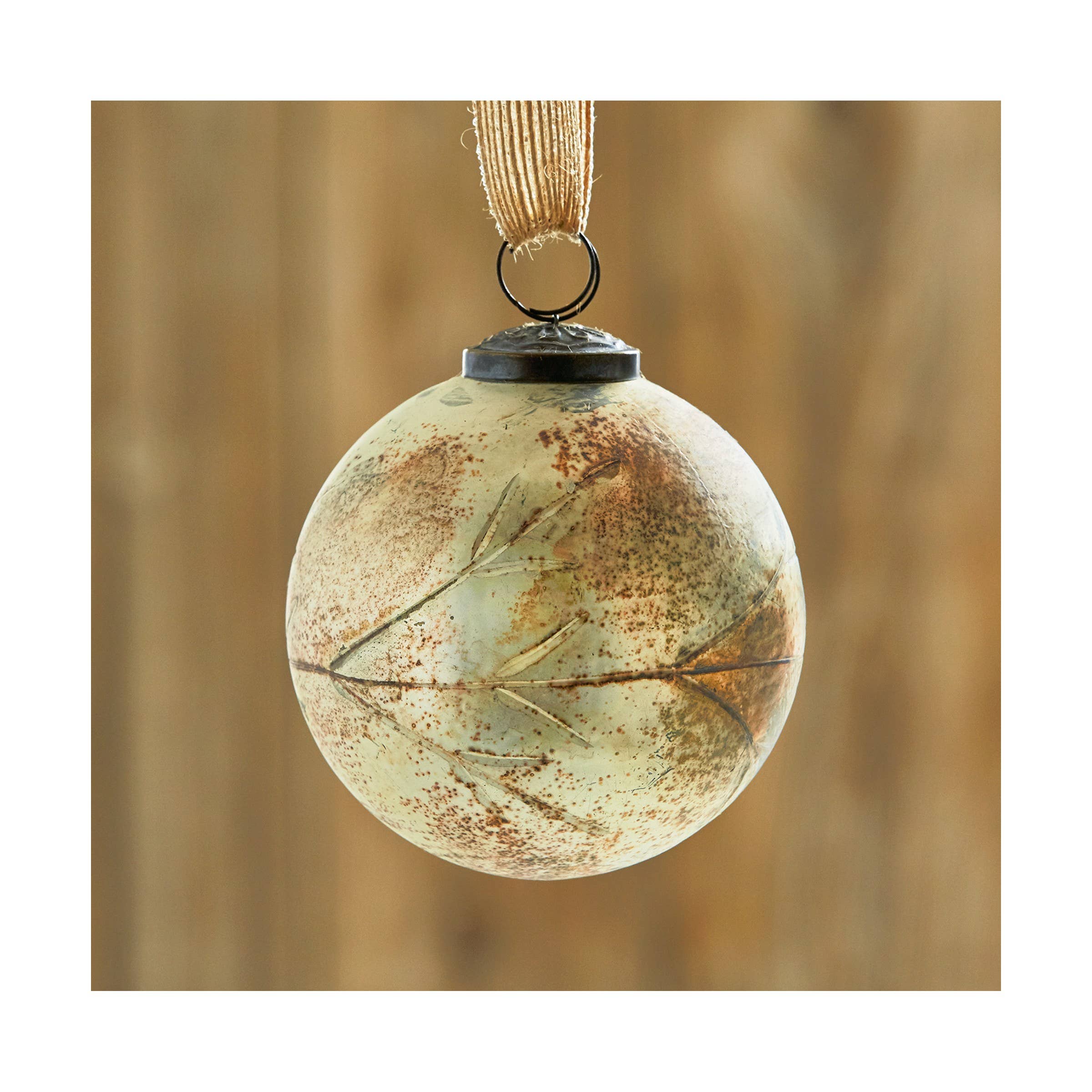 Vine Cut Glass Ornament, 4" - Image 2