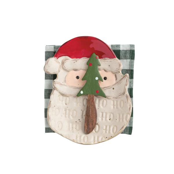 Santa Appetizer Plate Set
